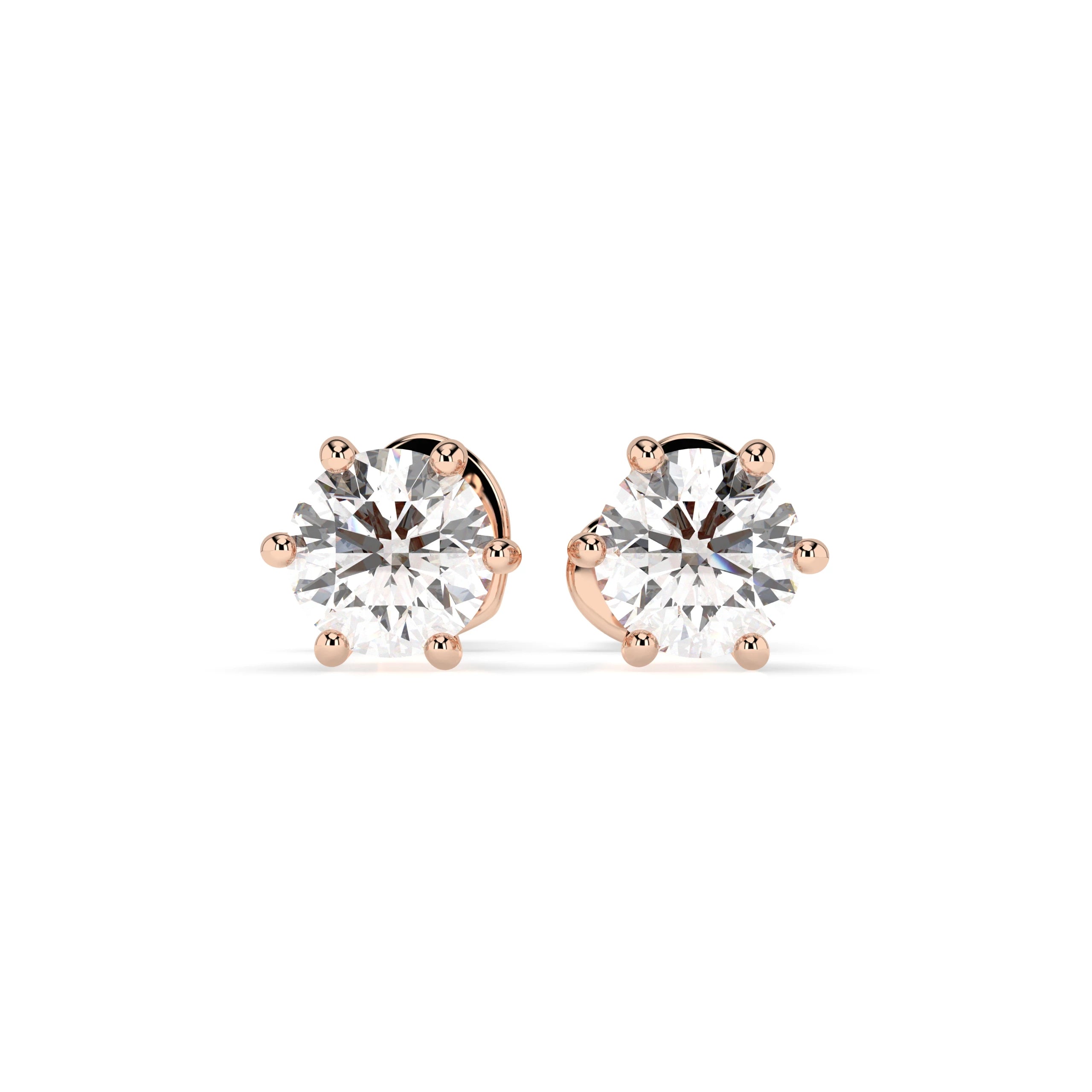 Solitaire Butterfly Earring (Round), 0.6 ct — 102-10027(4.2)