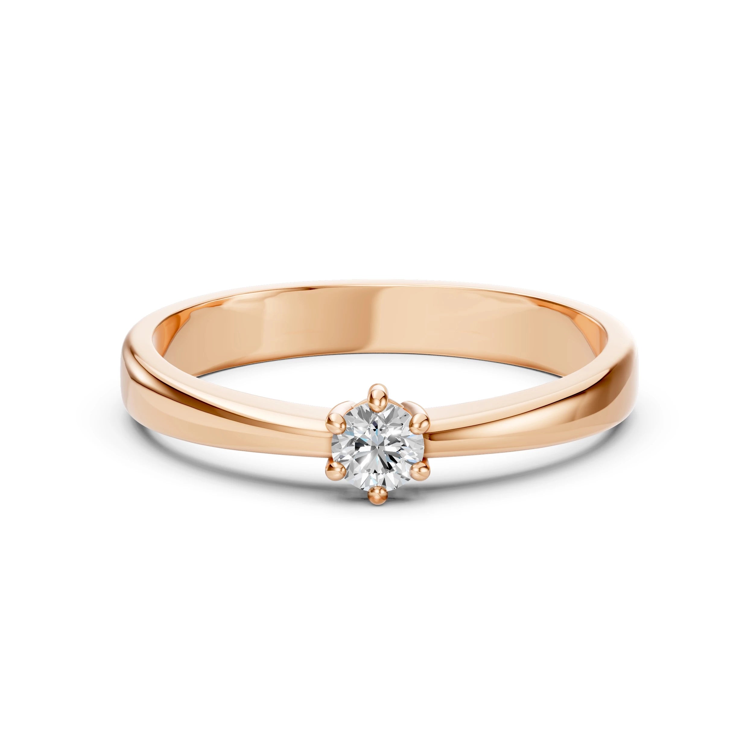 Solitaire Ring (Round), 0.15 ct — 101-10151(3.4)