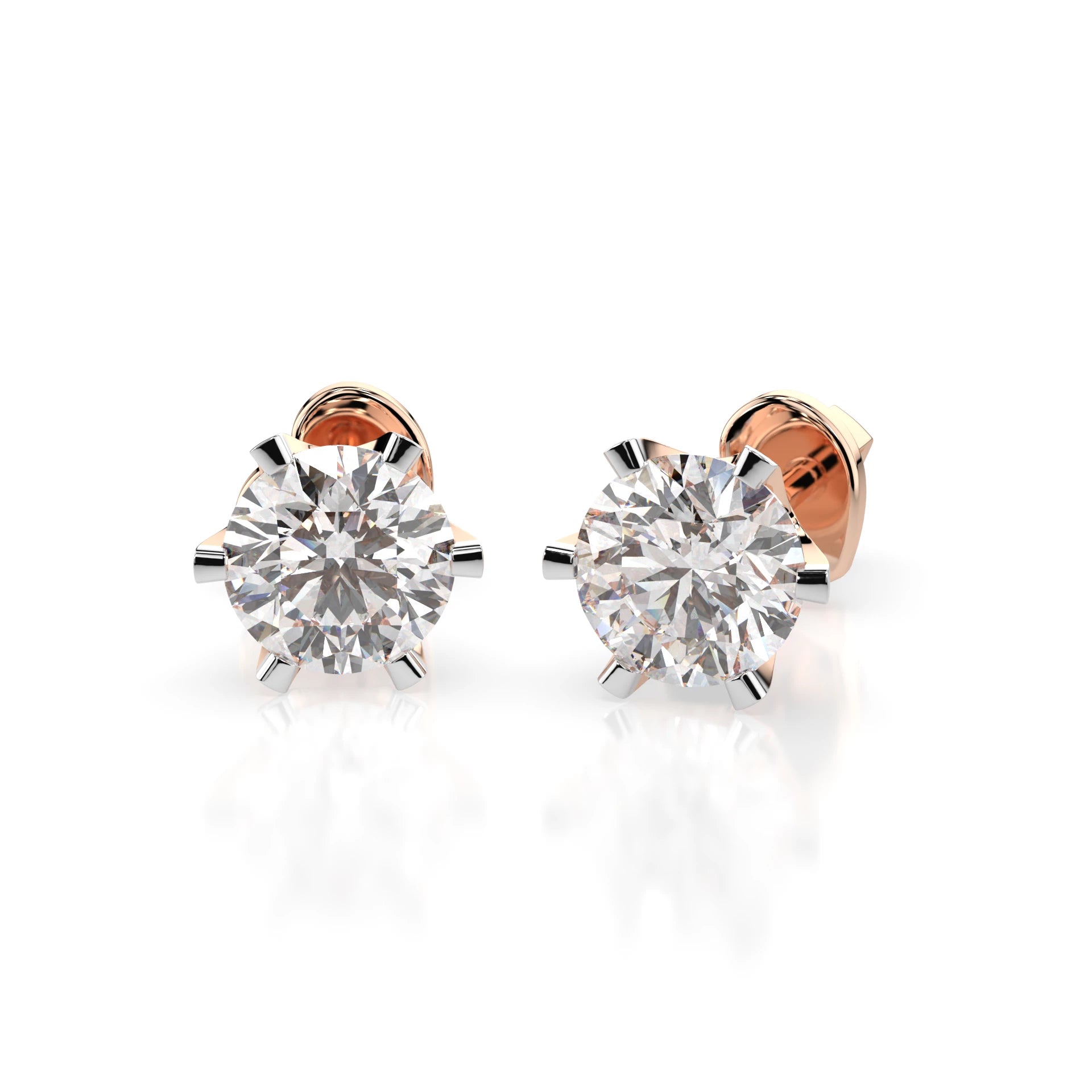 Solitaire Butterfly Earring (Round), 1.0 ct — 102-10040/1(5.1)