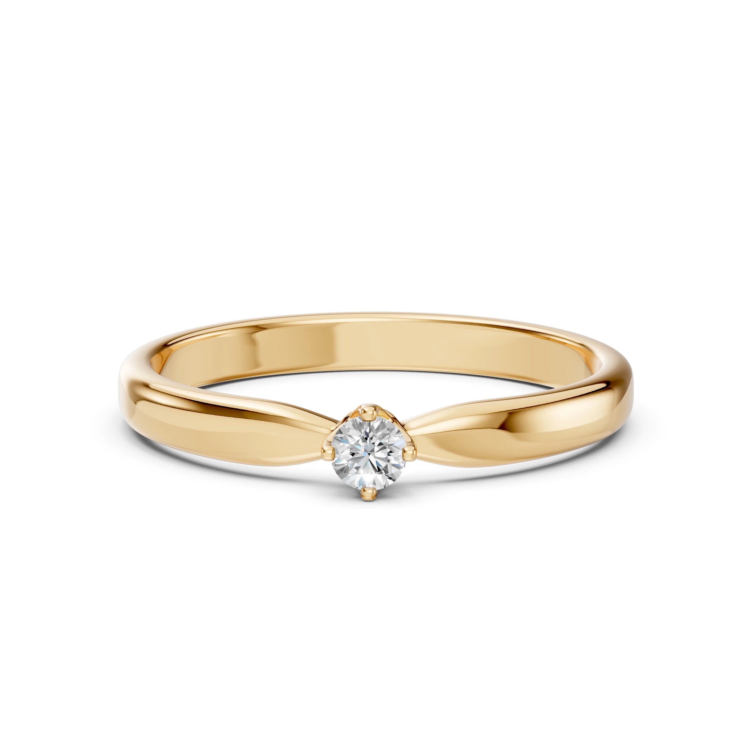 Solitaire Ring (Round), 0.1 ct — 101-10041(3.0)