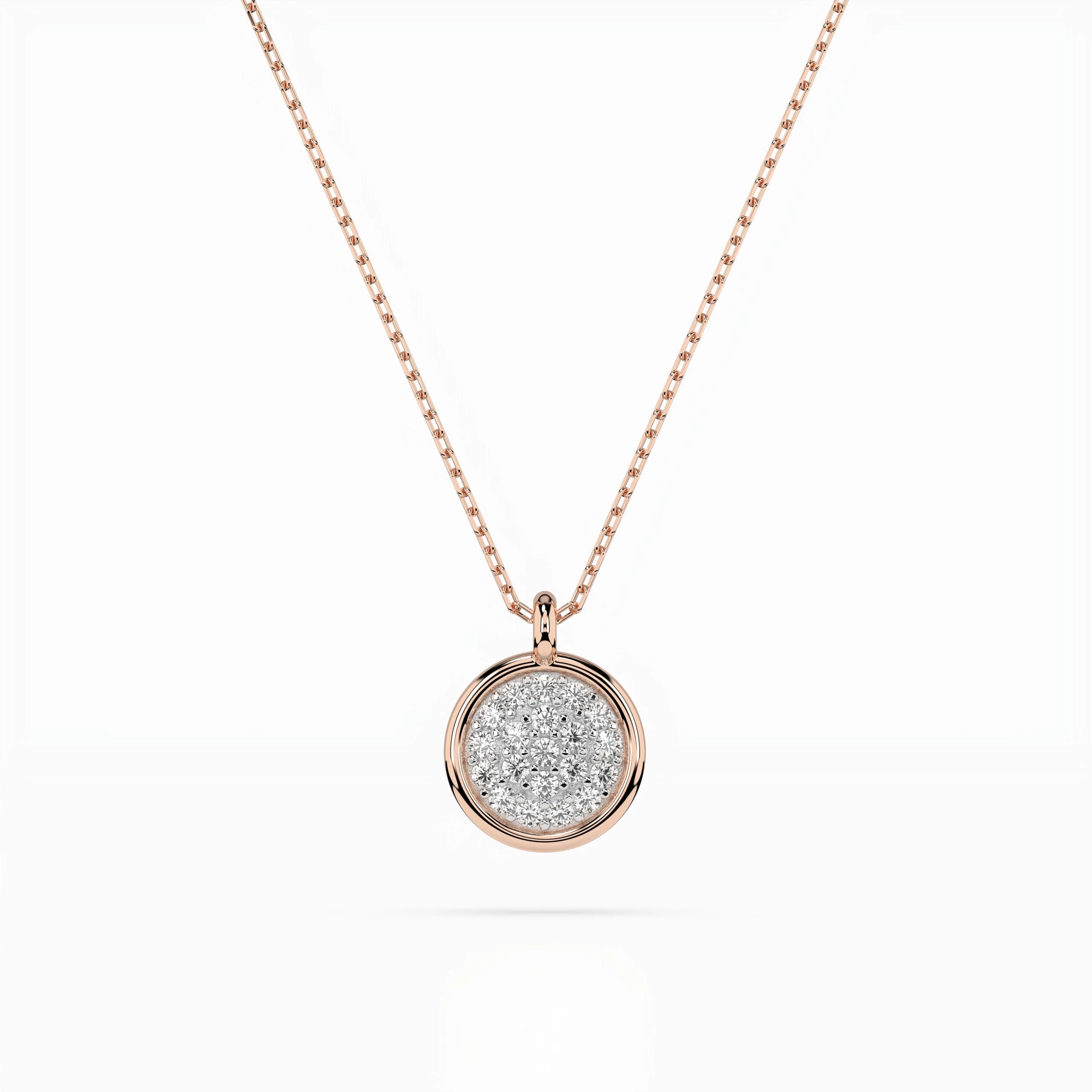 Illusion Necklace (Round), 0.12 ct — 104-10022