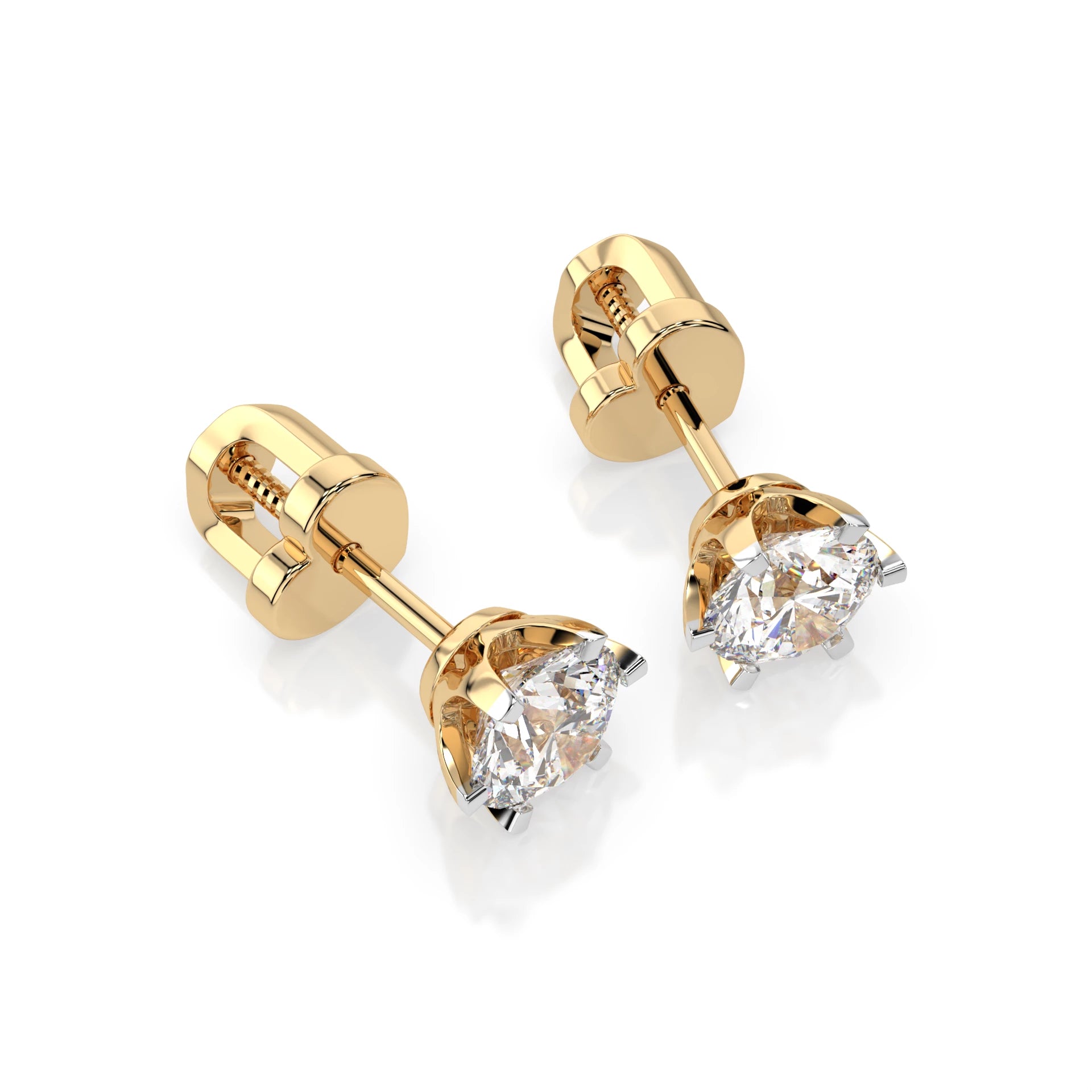 Solitaire Butterfly Earring (Round), 1.4 ct — 102-10040/1(5.7)