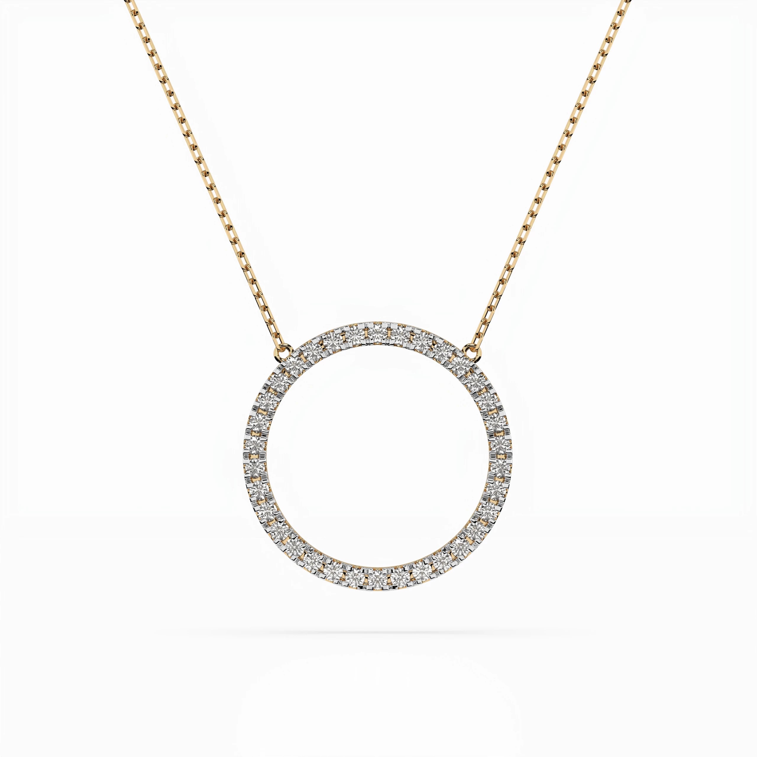 Minimalism Necklace (Round), 0.2 ct — 104-10023
