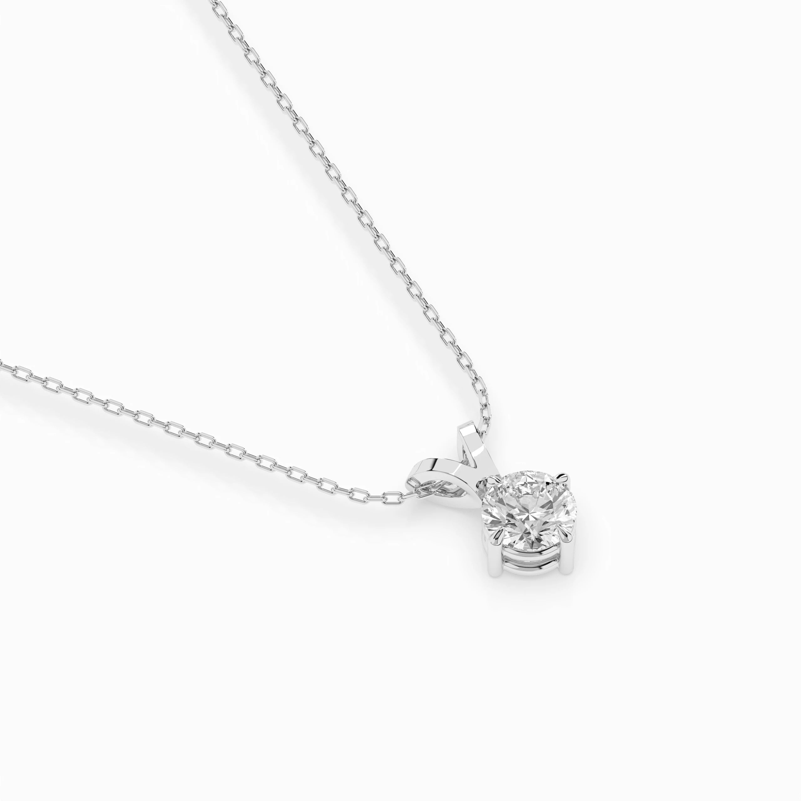 Solitaire Necklace (Round), 0.5 ct — 104-10037(5.1)