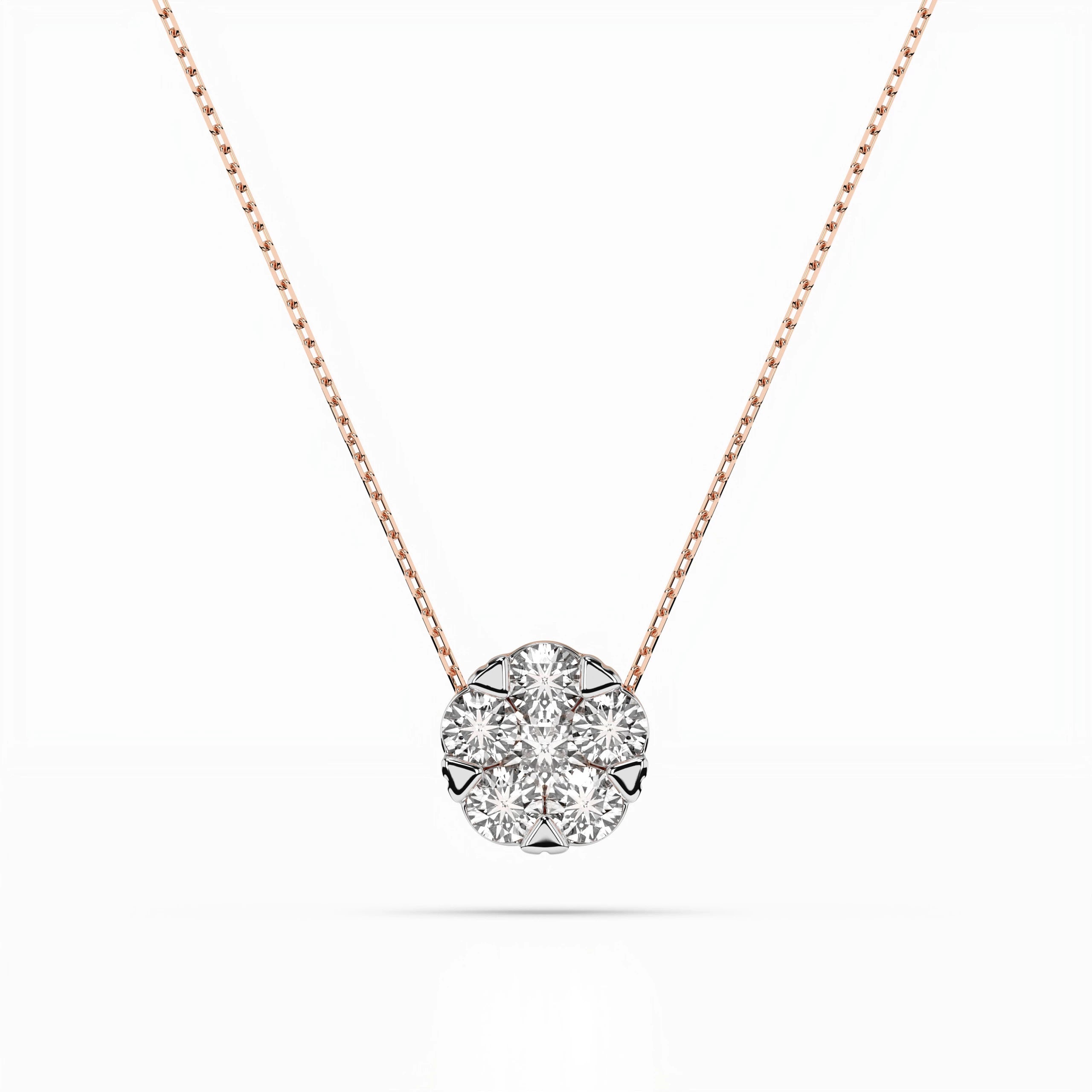 Illusion Necklace (Round), 0.1 ct — 104-10033(3.0)