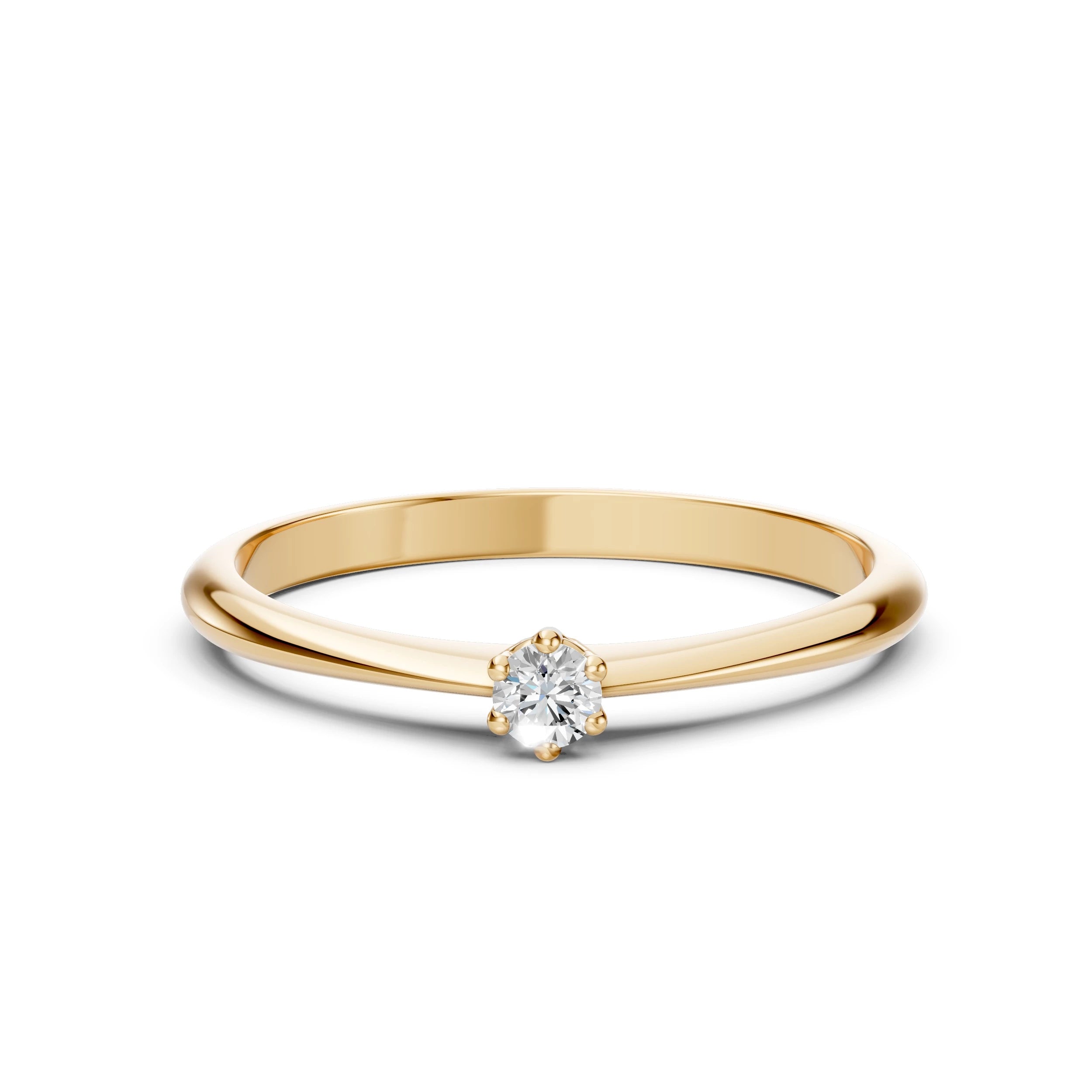 Solitaire Ring (Round), 0.15 ct — 101-10027(3.4)