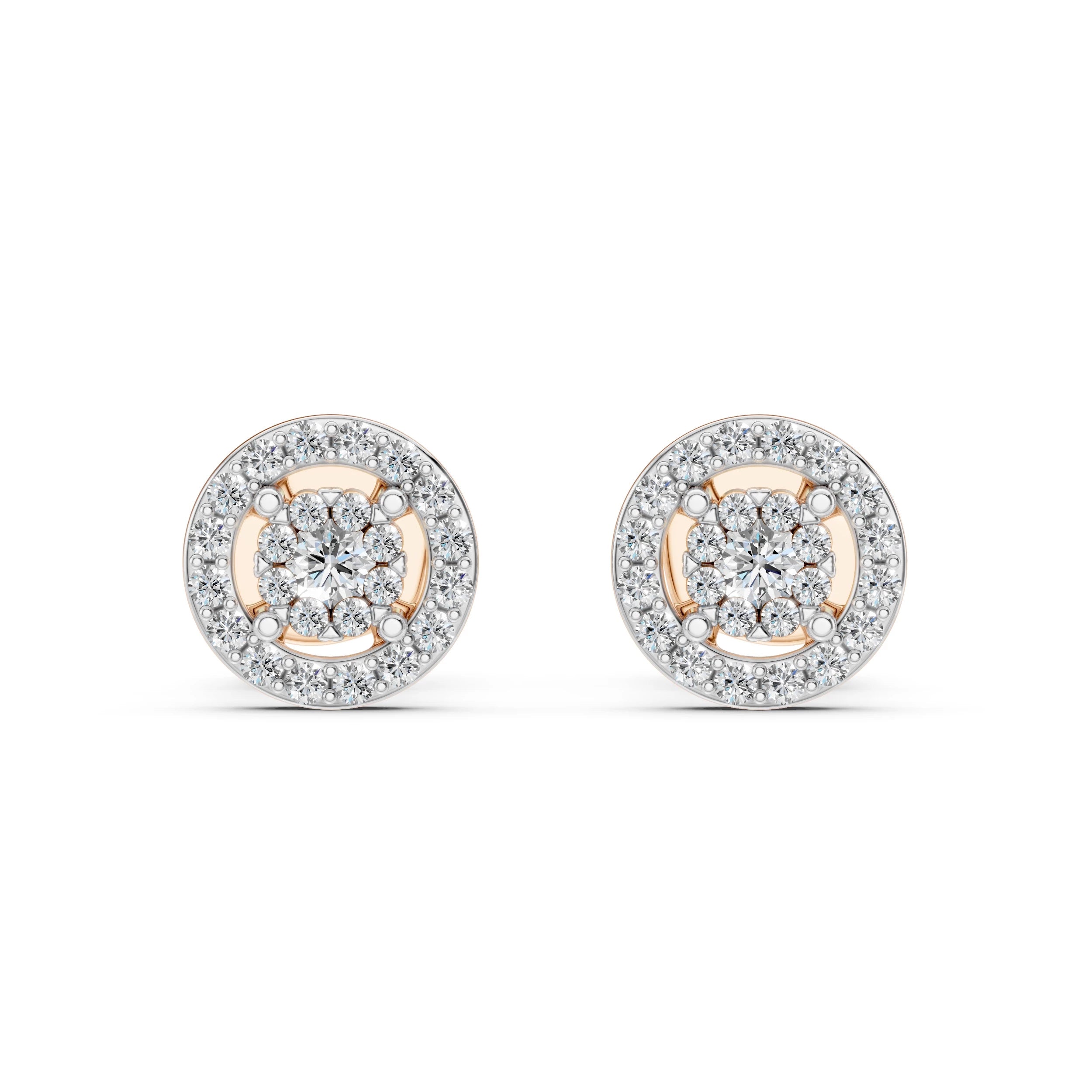 Illusion Earring (Round), 0.06 ct — 102-10018(2.0)