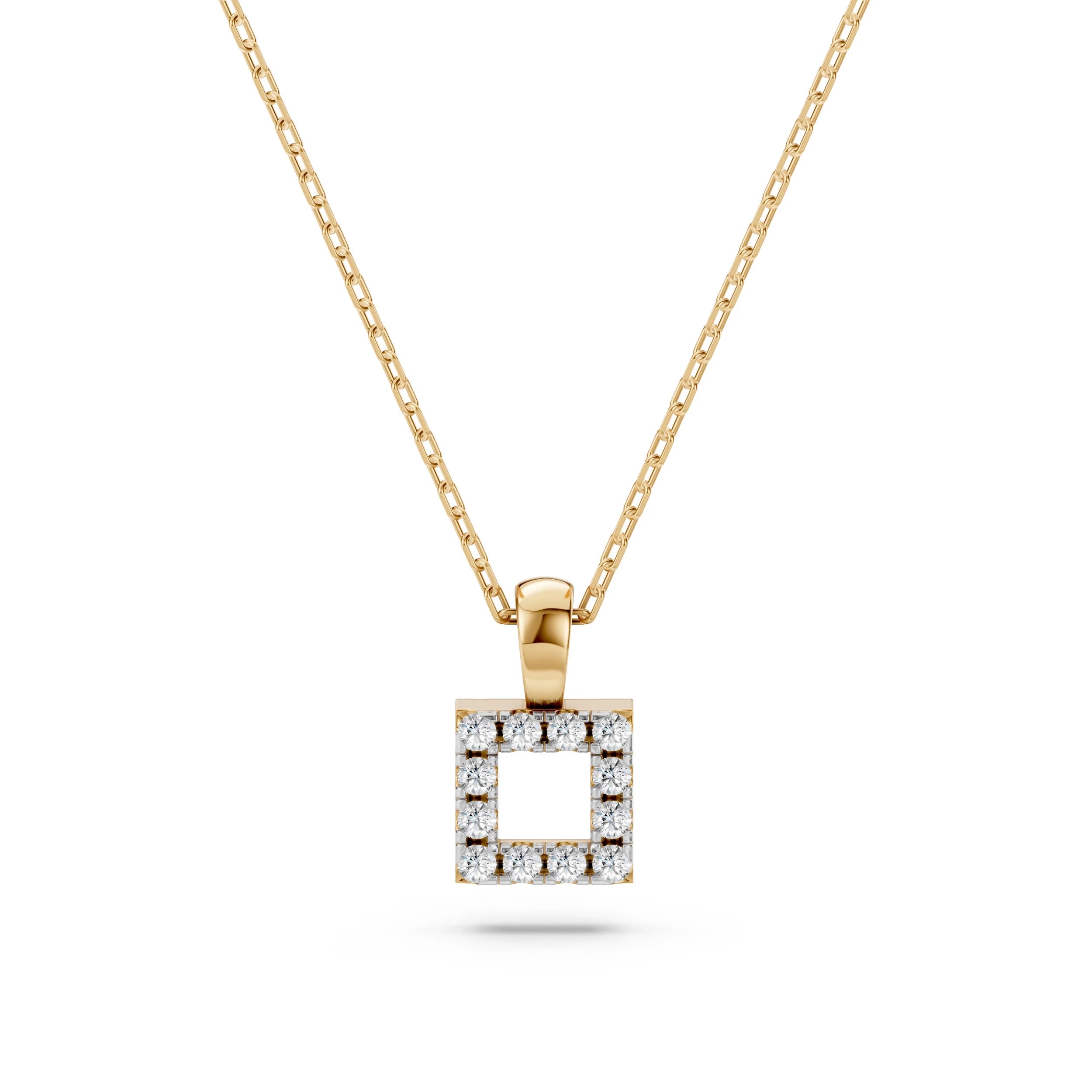 Minimalism Necklace (Round), 0.06 ct — 104-10079