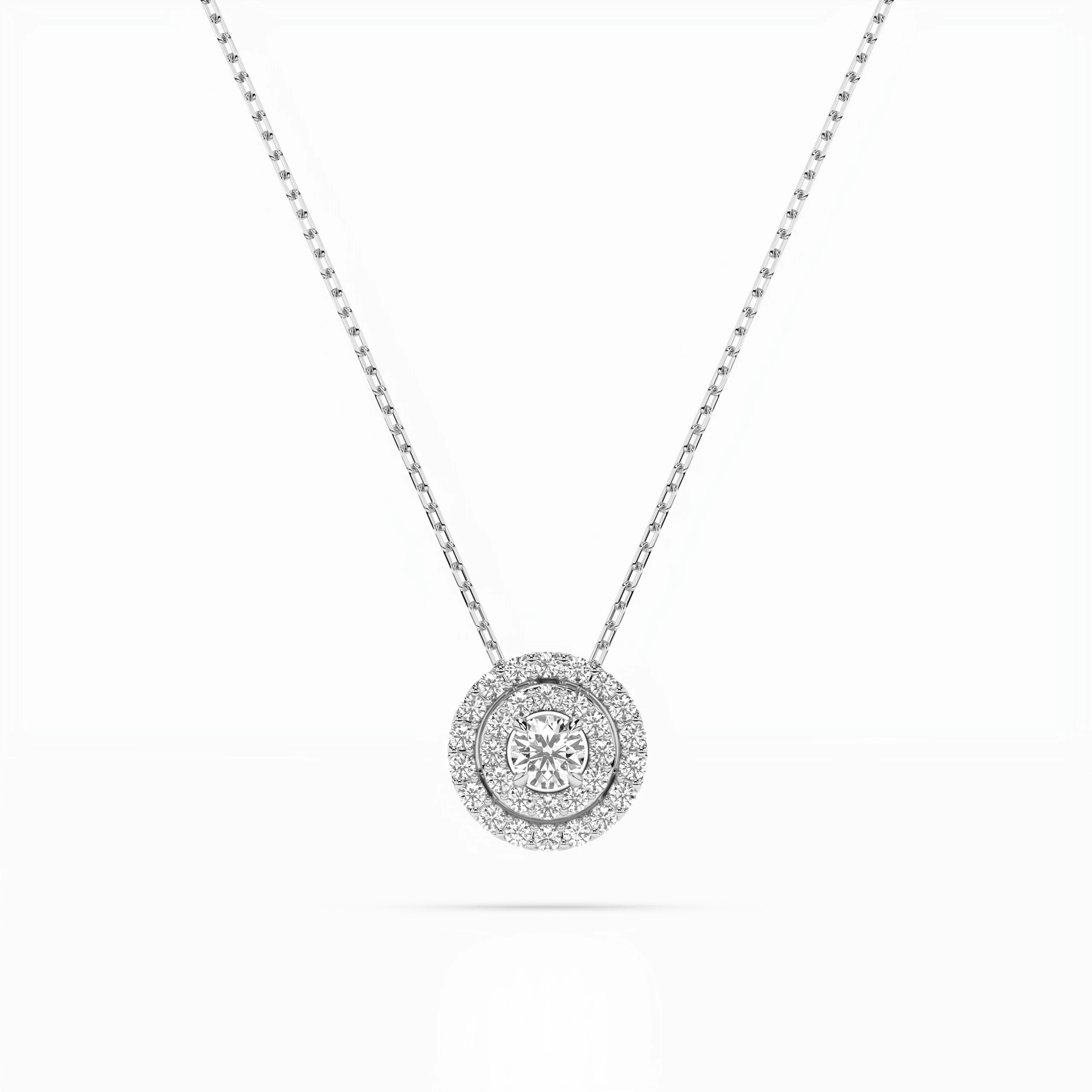 Illusion Necklace (Round), 0.09 ct — 104-10043