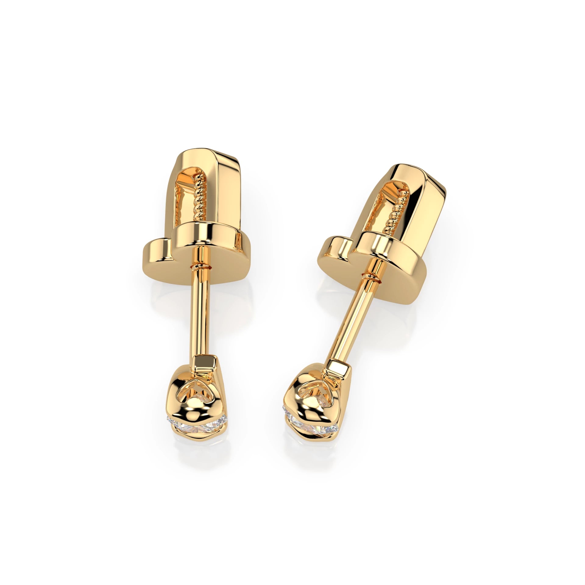 Solitaire Butterfly Earring (Round), 0.3 ct — 102-10016(3.4)