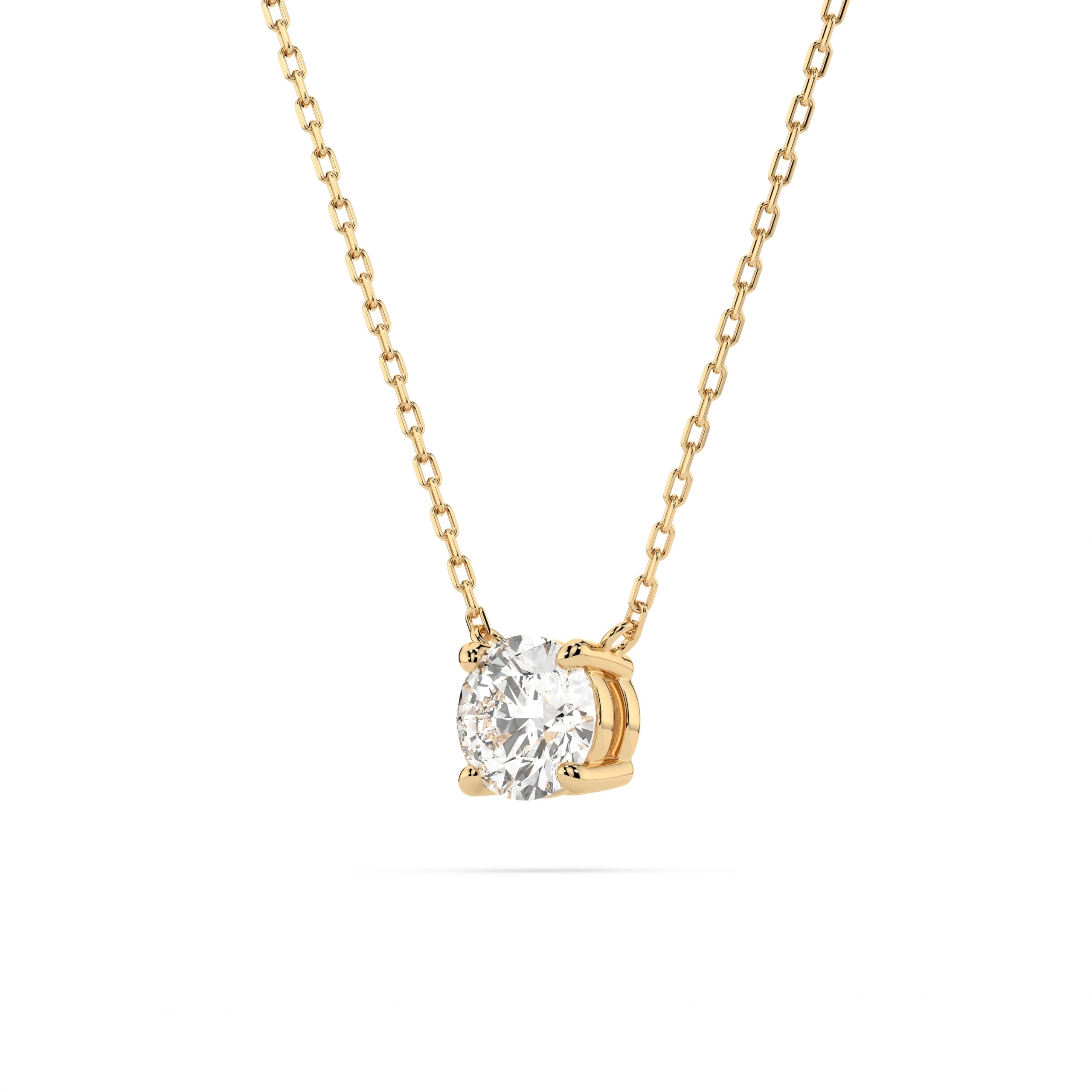 Solitaire Necklace (Round), 0.4 ct — 104-10040(4.7)