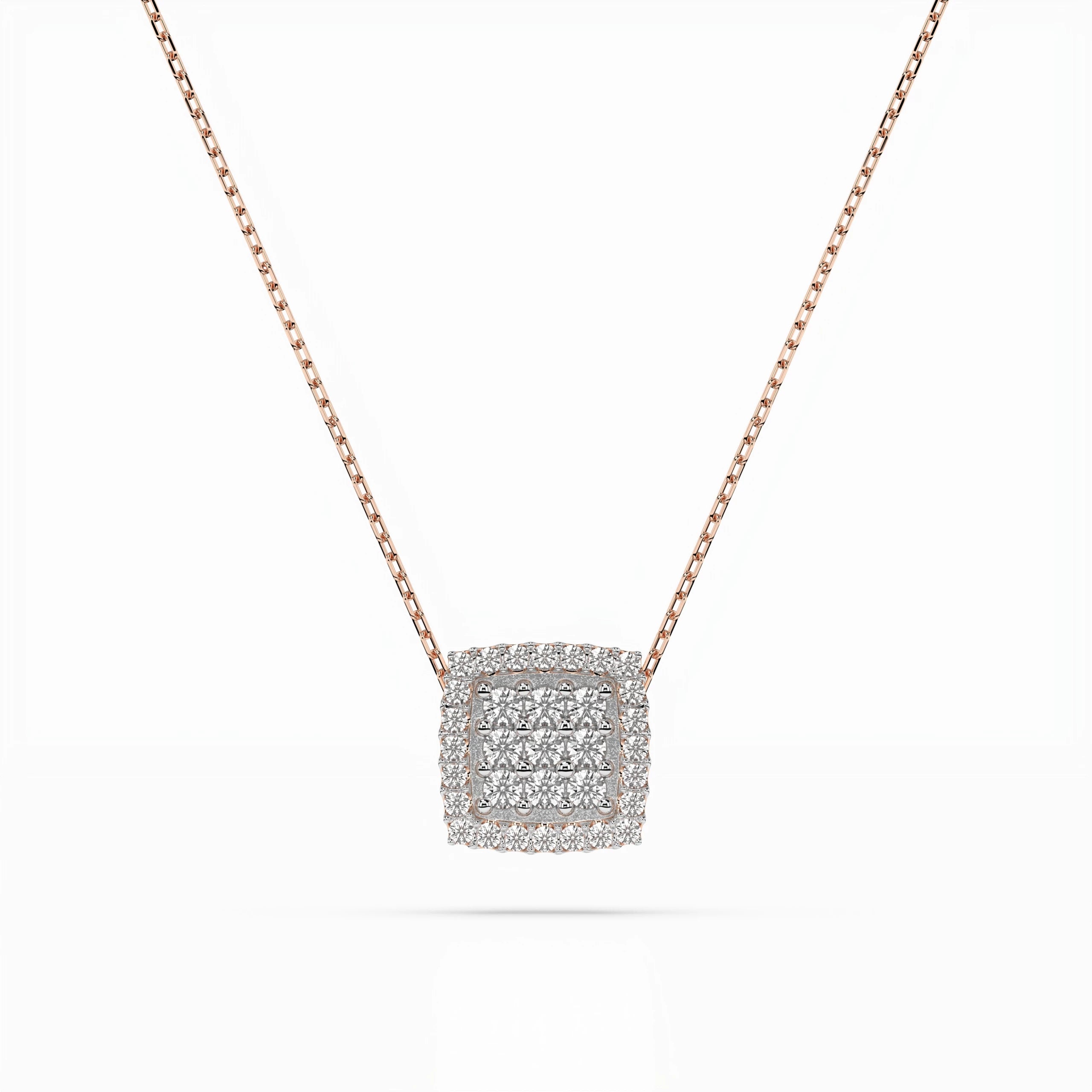 Illusion Necklace (Round), 0.12 ct — 104-10035