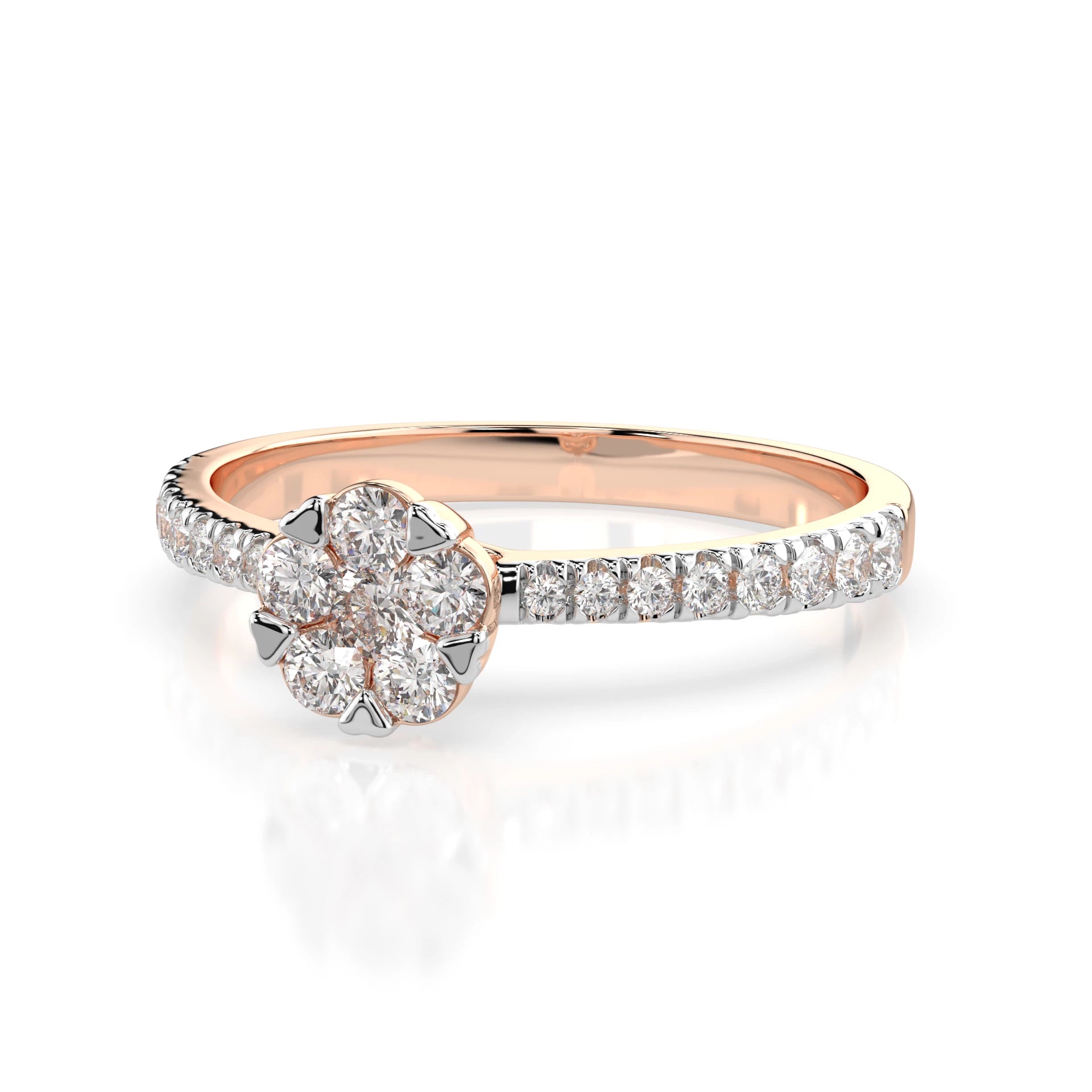 Illusion Ring (Round), 0.03 ct — 101-10015/4(2.0)