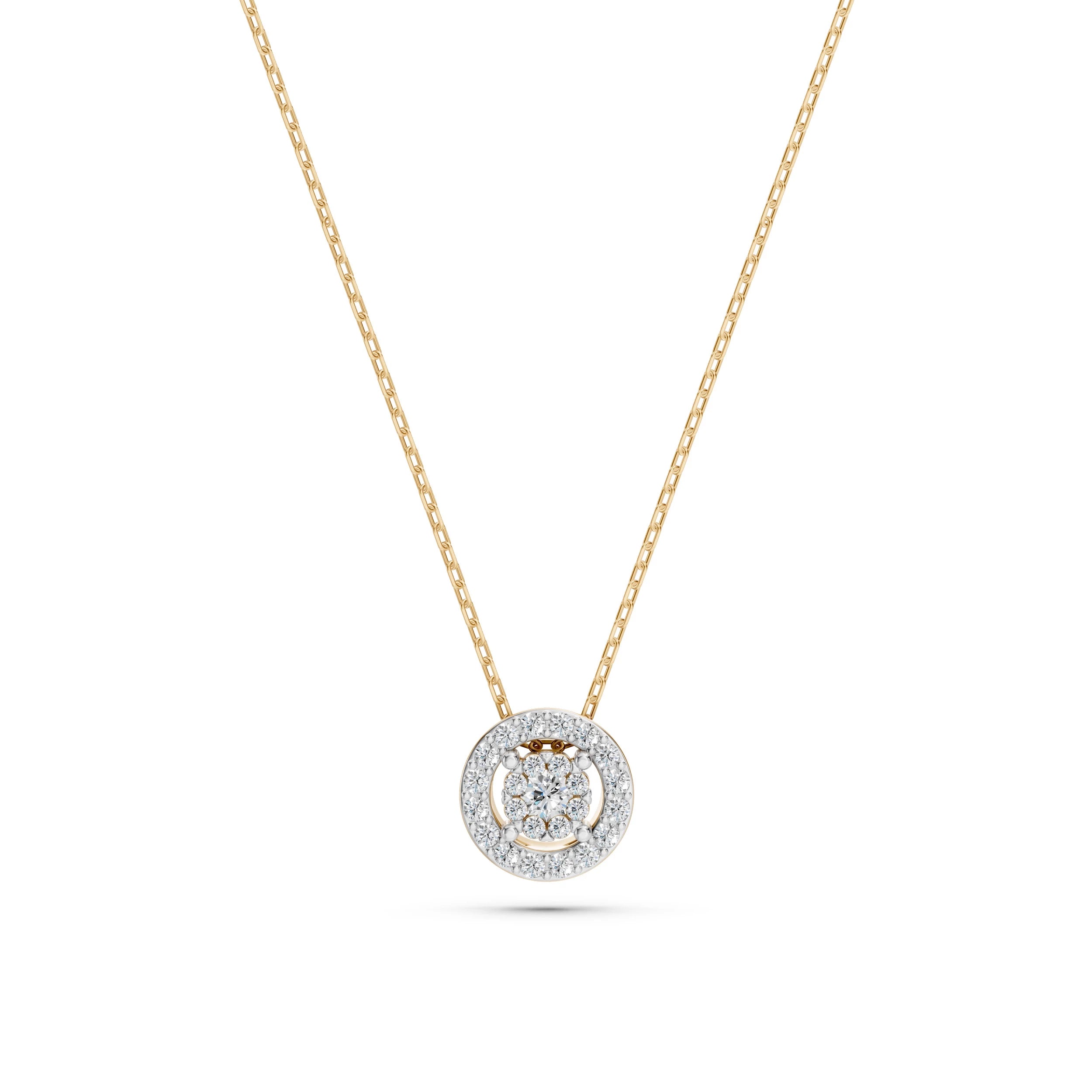 Illusion Necklace (Round), 0.03 ct — 104-10002(2.0)