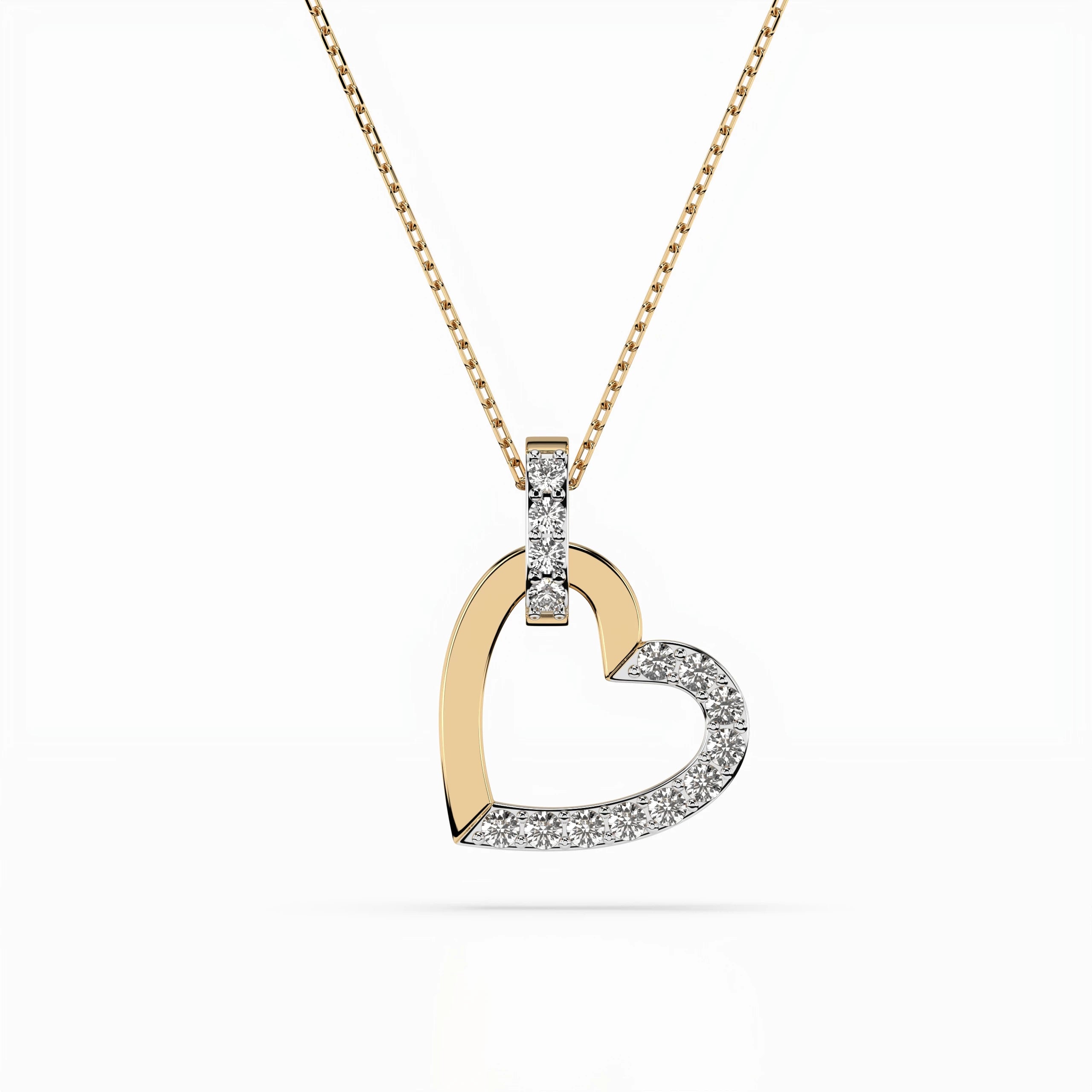 Minimalism Necklace (Round), 0.18 ct — 104-10058