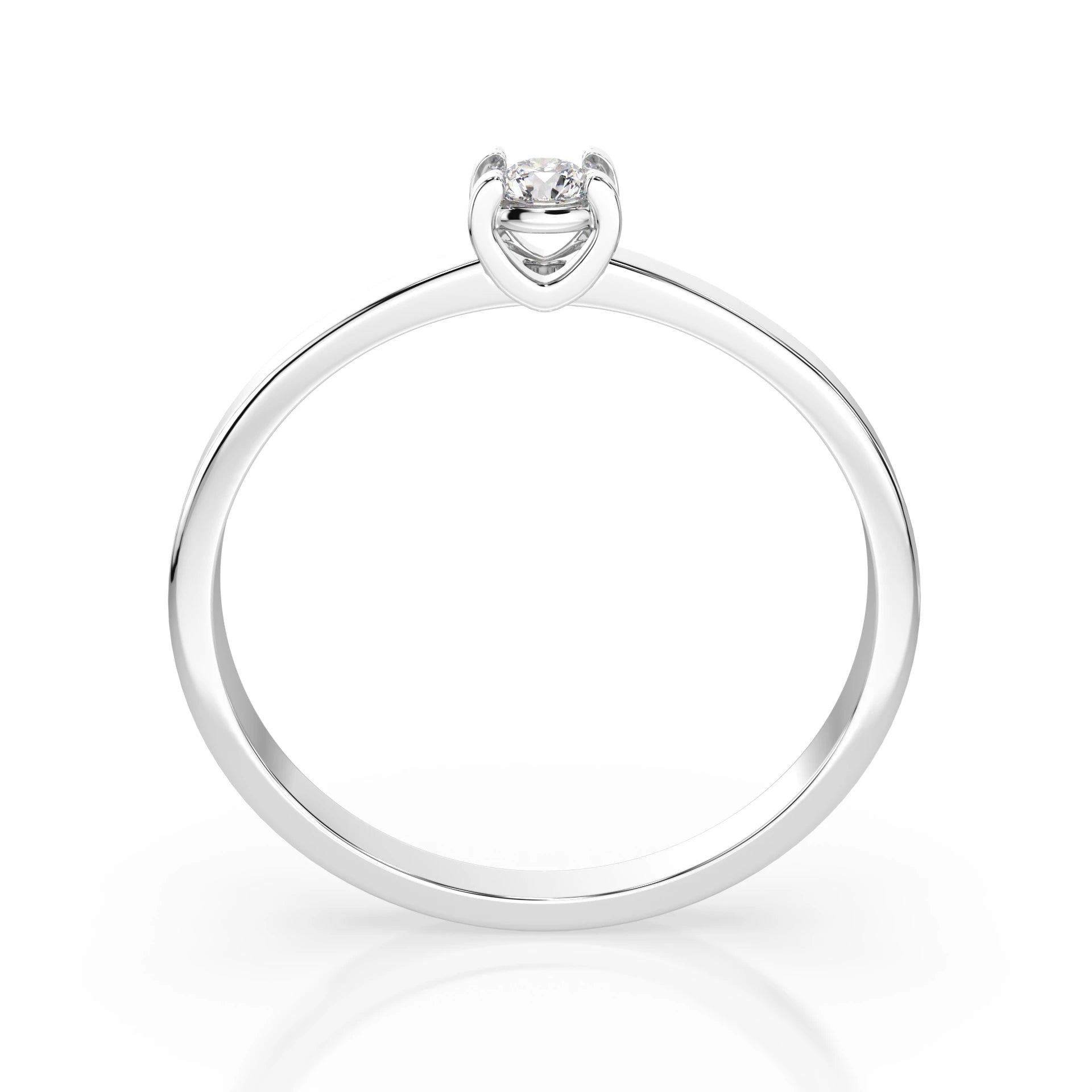 Solitaire Ring (Round), 0.1 ct — 101-10022(3.0)