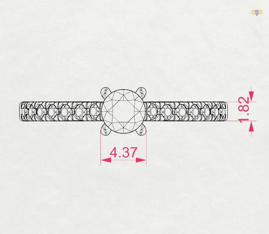 Solitaire Eternity Ring (Round), 0.3 ct — 101-10094(4.2)