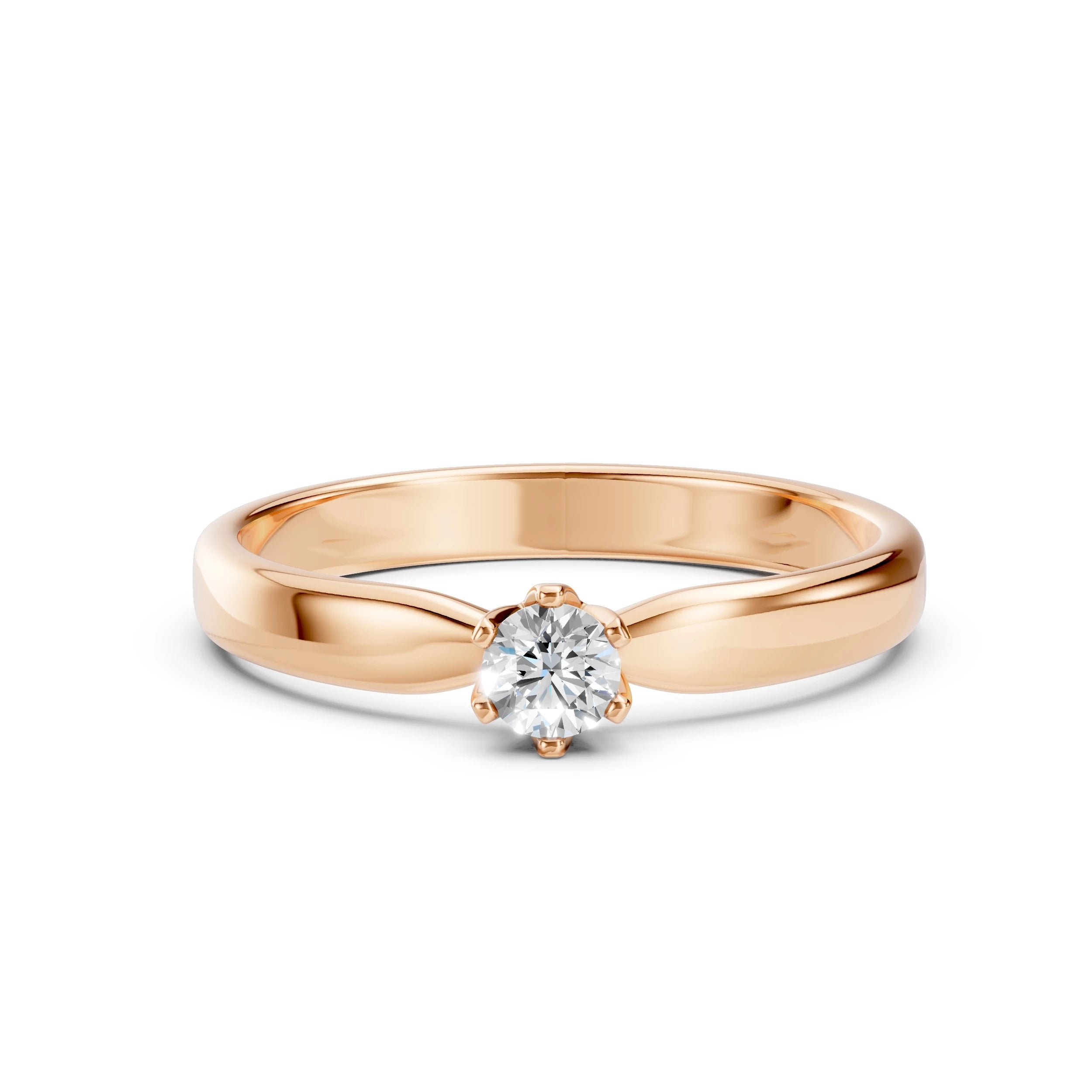 Solitaire Ring (Round), 0.15 ct — 101-10040(3.4)