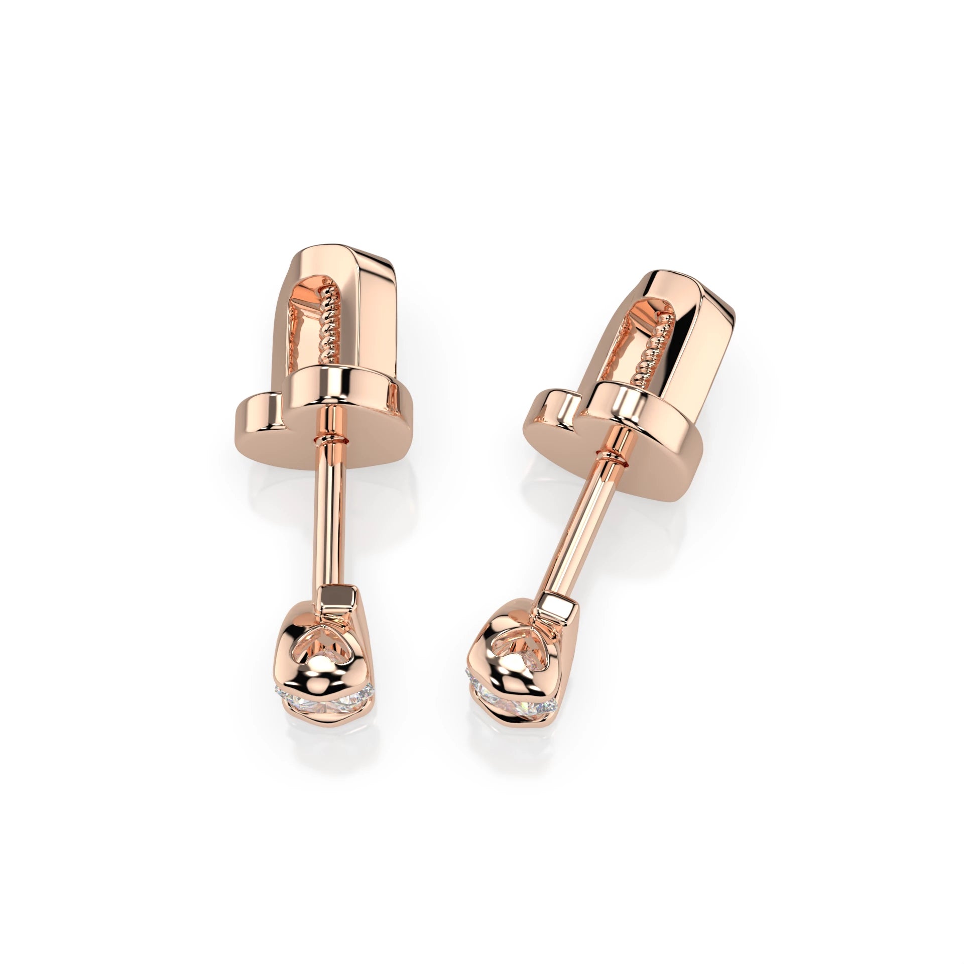 Solitaire Butterfly Earring (Round), 0.12 ct — 102-10016(2.5)