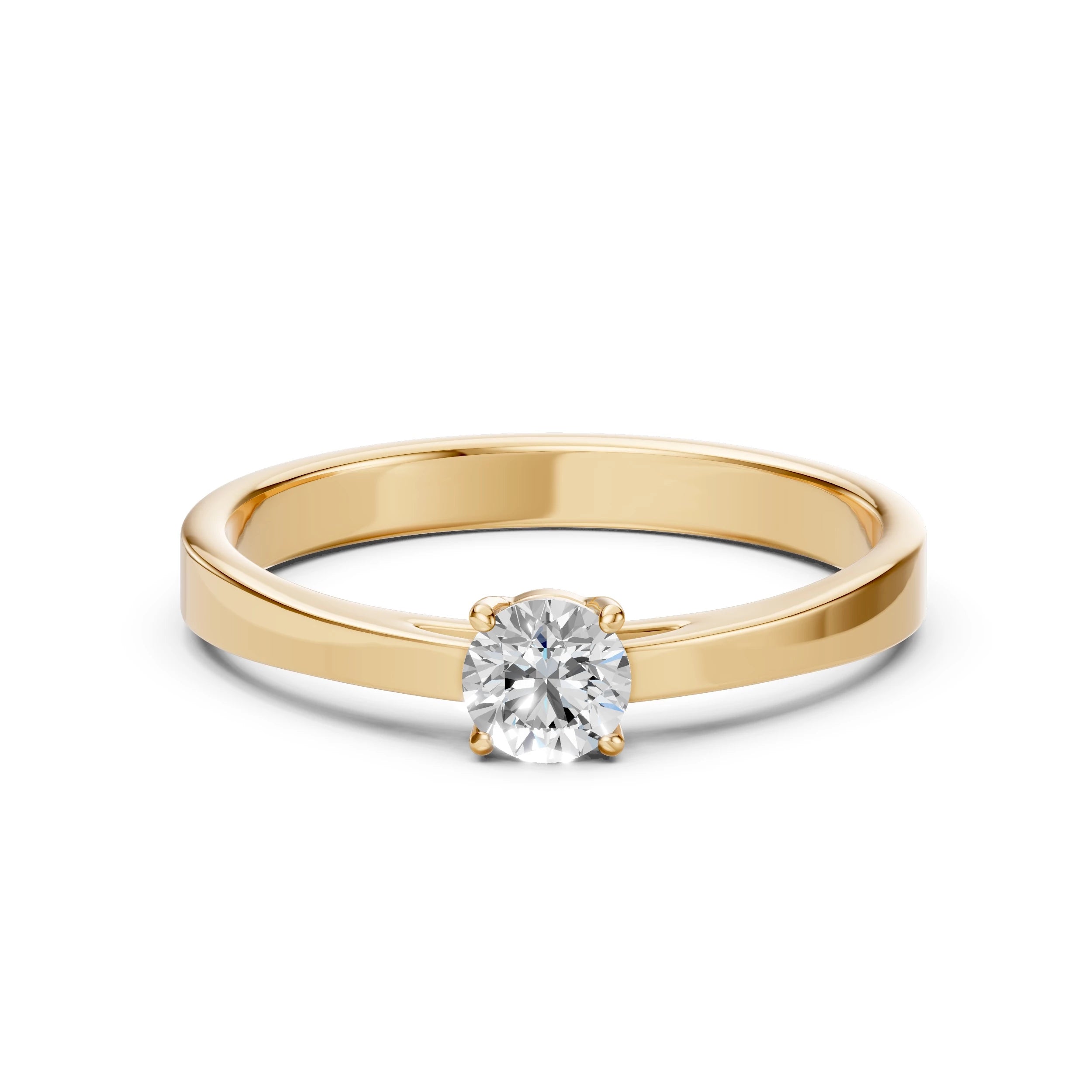 Solitaire Ring (Round), 0.35 ct — 101-10012/1(4.5)