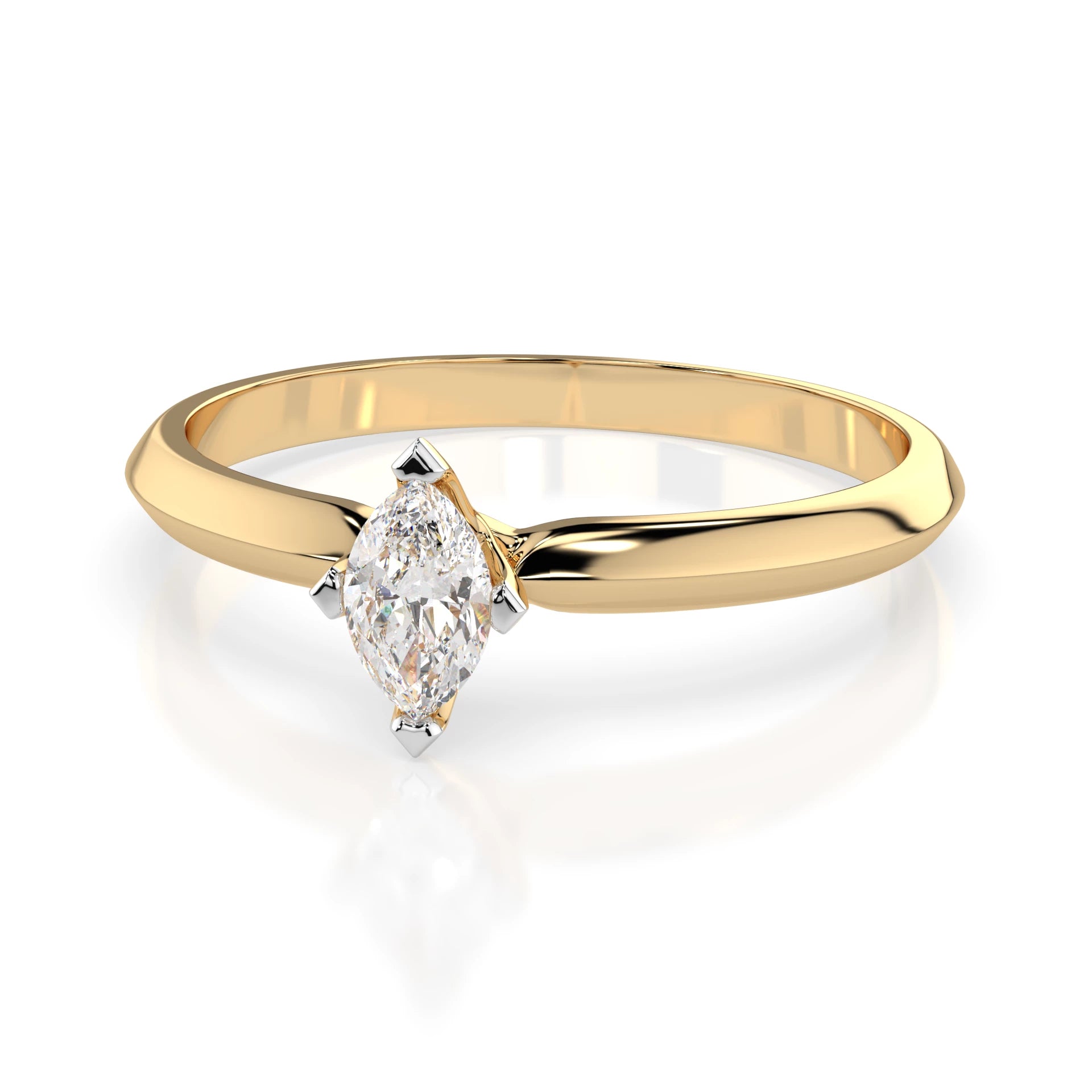 Solitaire Ring (Marquise), 0.15 ct — 101-10181/1(0.15)MARQUISE