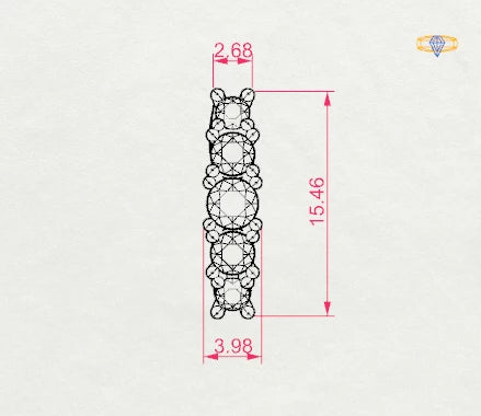 Eternity Earring (Round), 0.3 ct — 102-10128