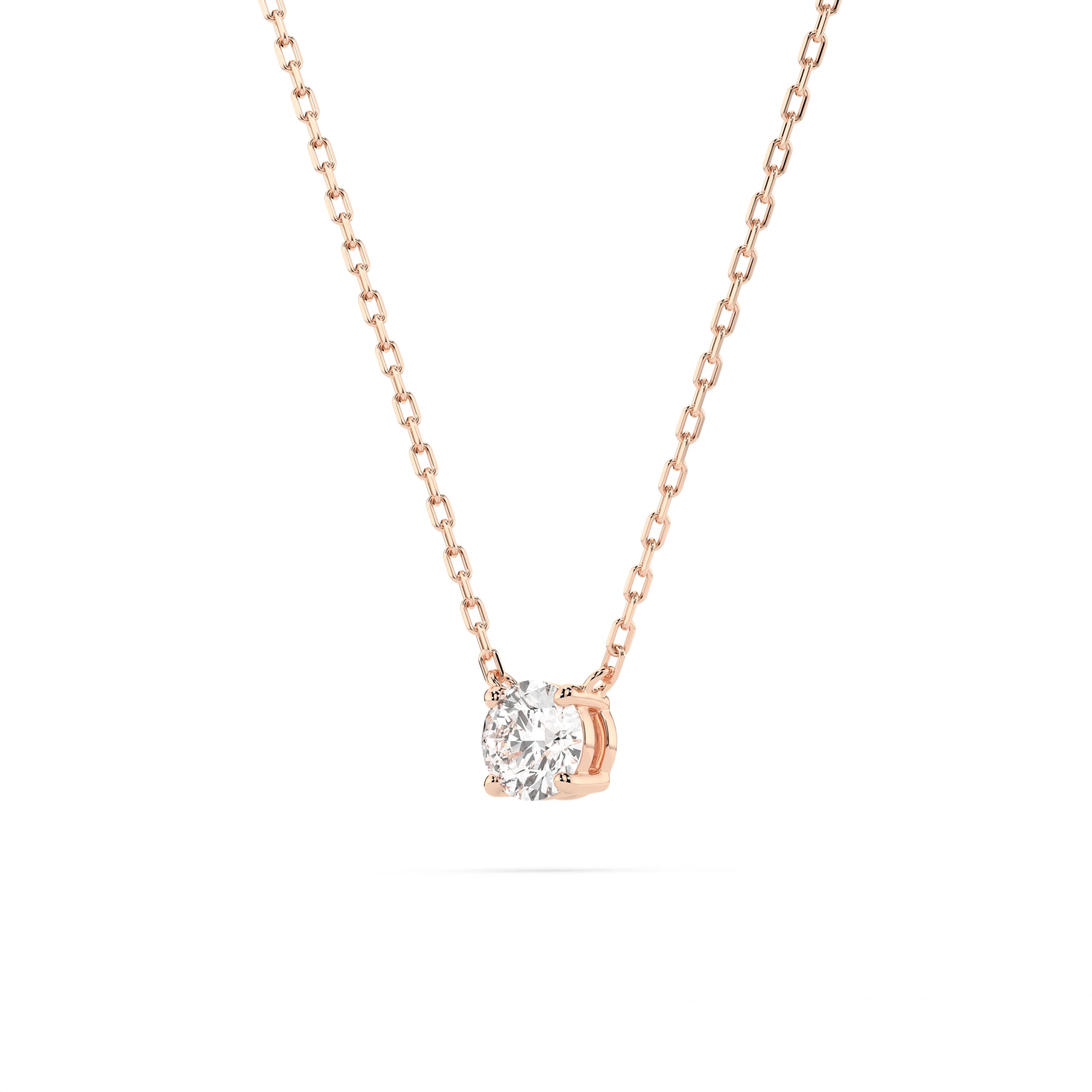 Solitaire Necklace (Round), 0.2 ct — 104-10040(3.7)