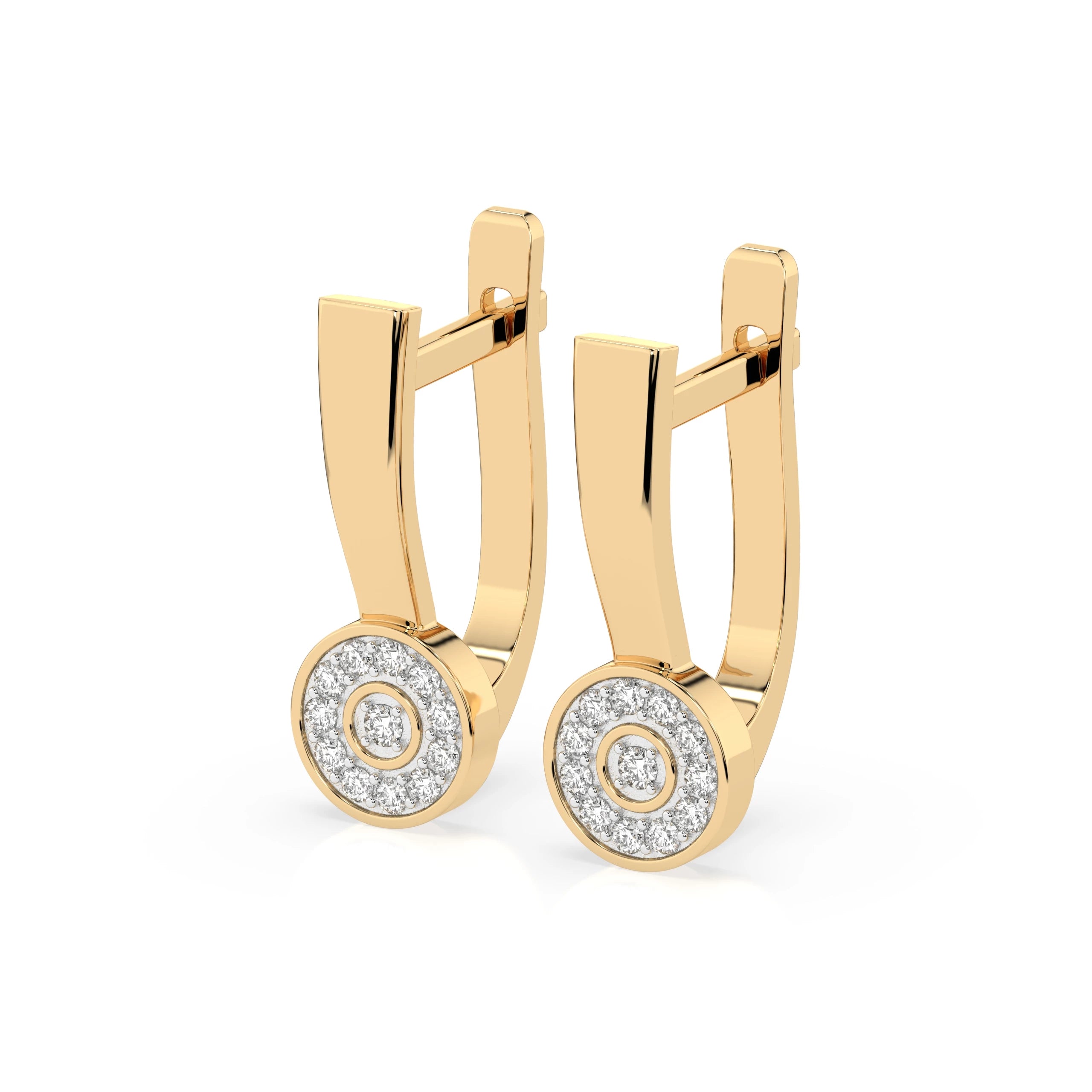 Illusion Earring (Round), 0.13 ct — 102-10075