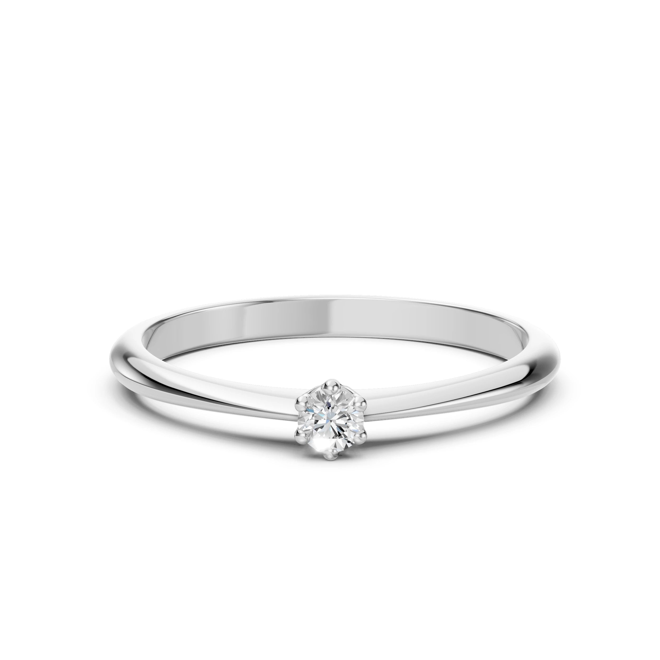 Solitaire Ring (Round), 0.1 ct — 101-10027(3.0)