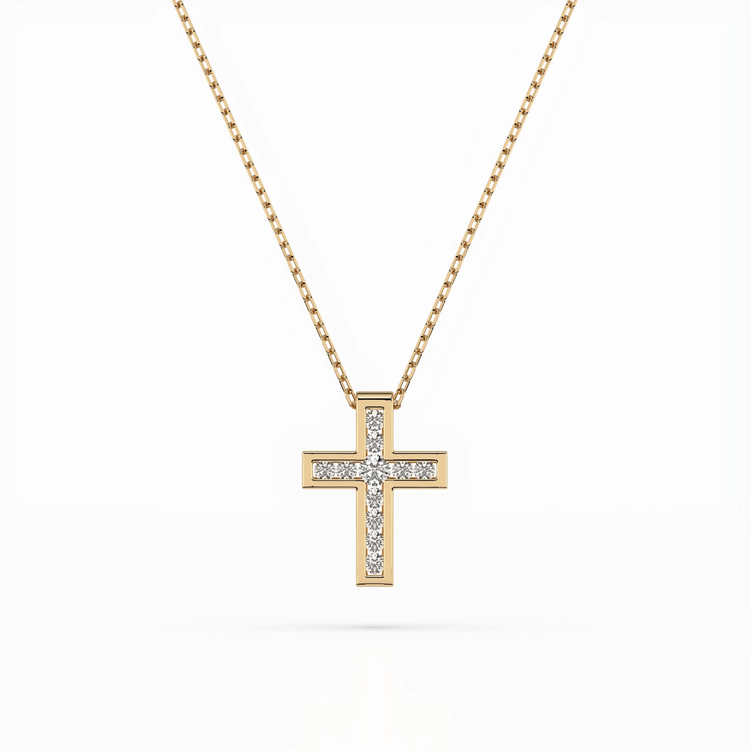Minimalism Necklace (Round), 0.03 ct — 104-10008