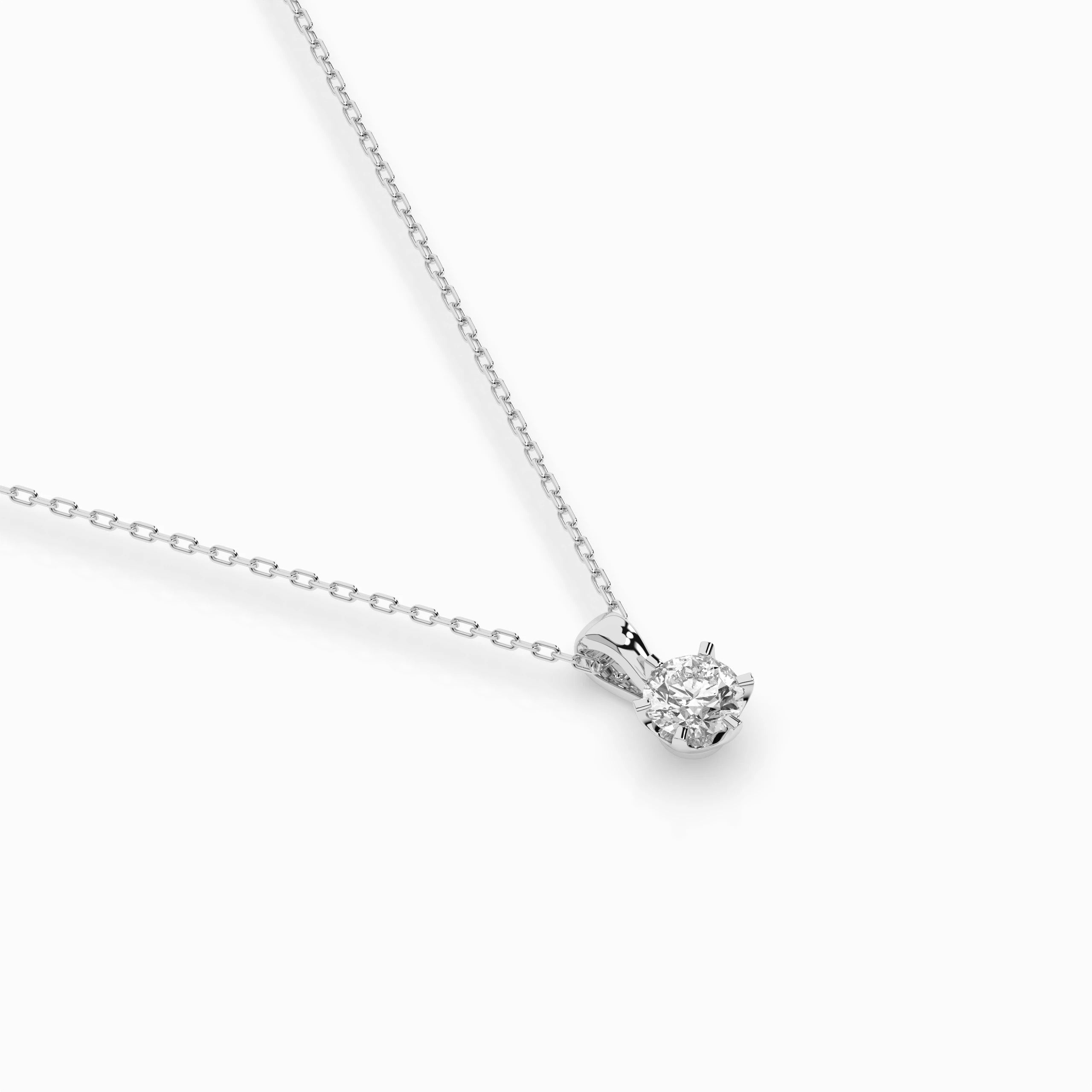 Solitaire Necklace (Round), 0.15 ct — 104-10004(3.4)
