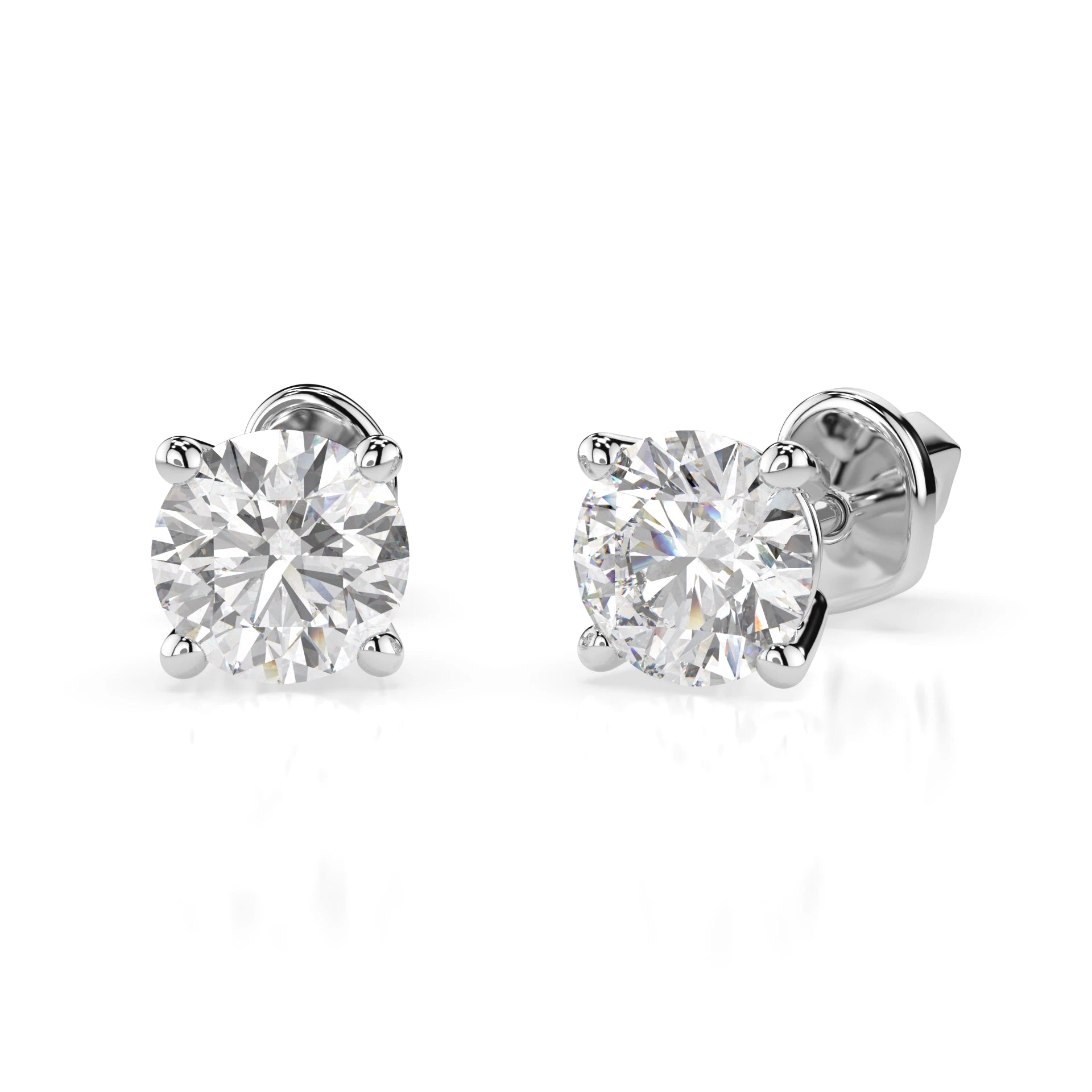 Solitaire Butterfly Earring (Round), 0.9 ct — 102-10012/1(4.8)