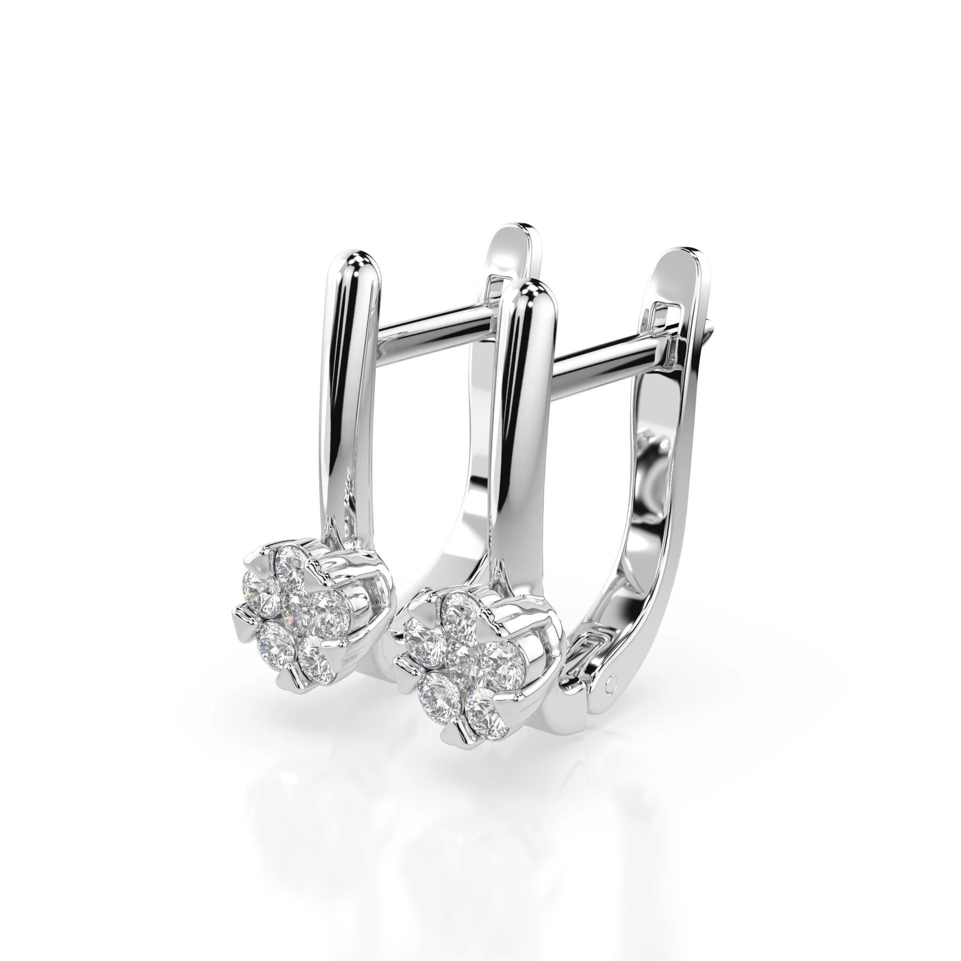 Illusion Earring (Round), 0.06 ct — 102-10015/1(2.0)