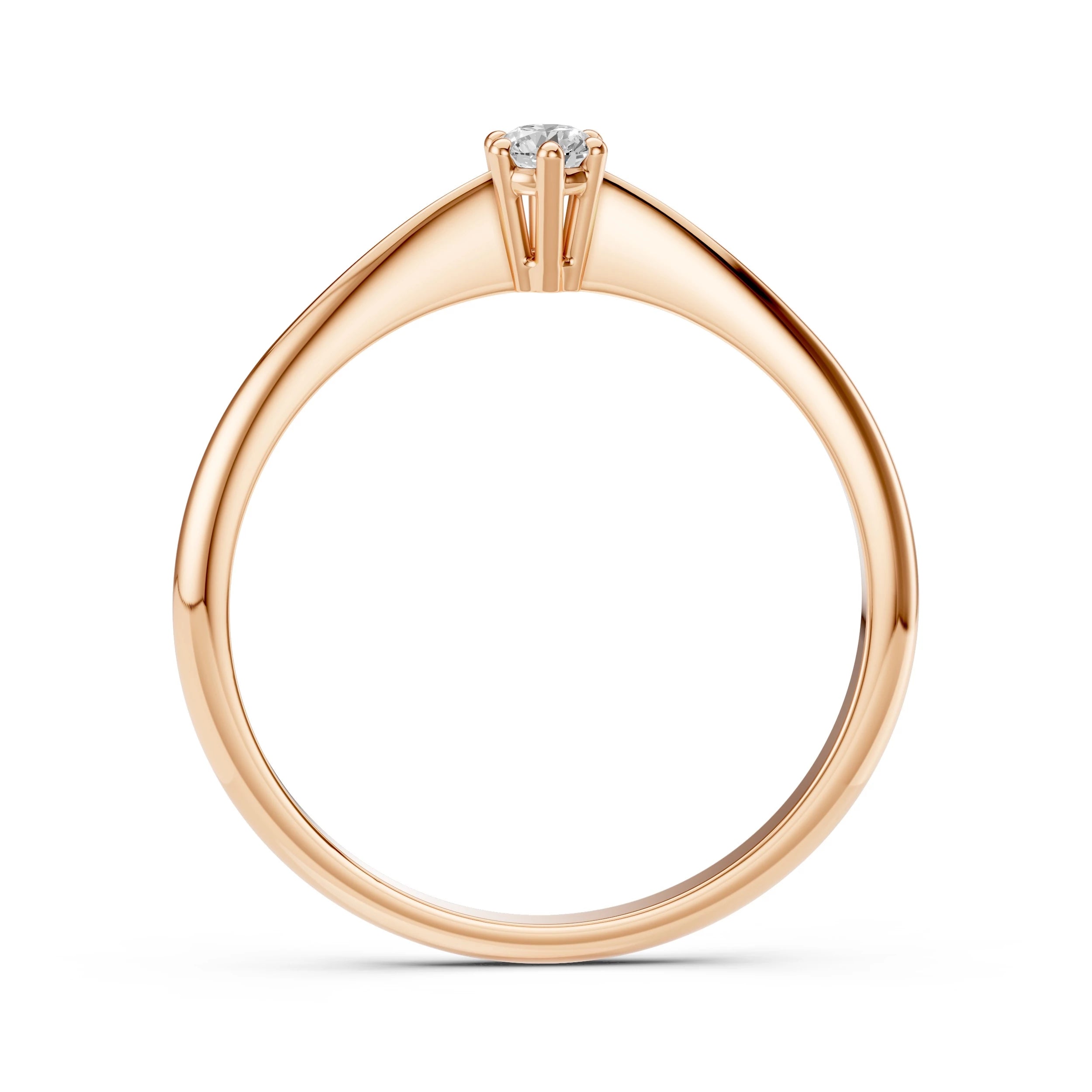 Solitaire Ring (Round), 0.1 ct — 101-10027(3.0)