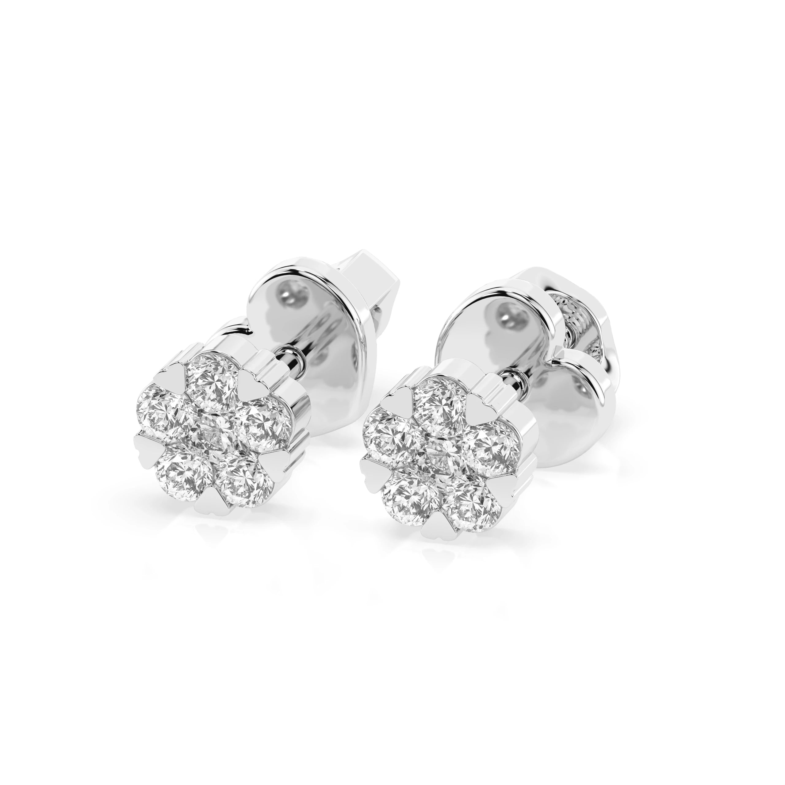 Illusion Earring (Round), 0.03 ct — 102-10015/2(1.5)