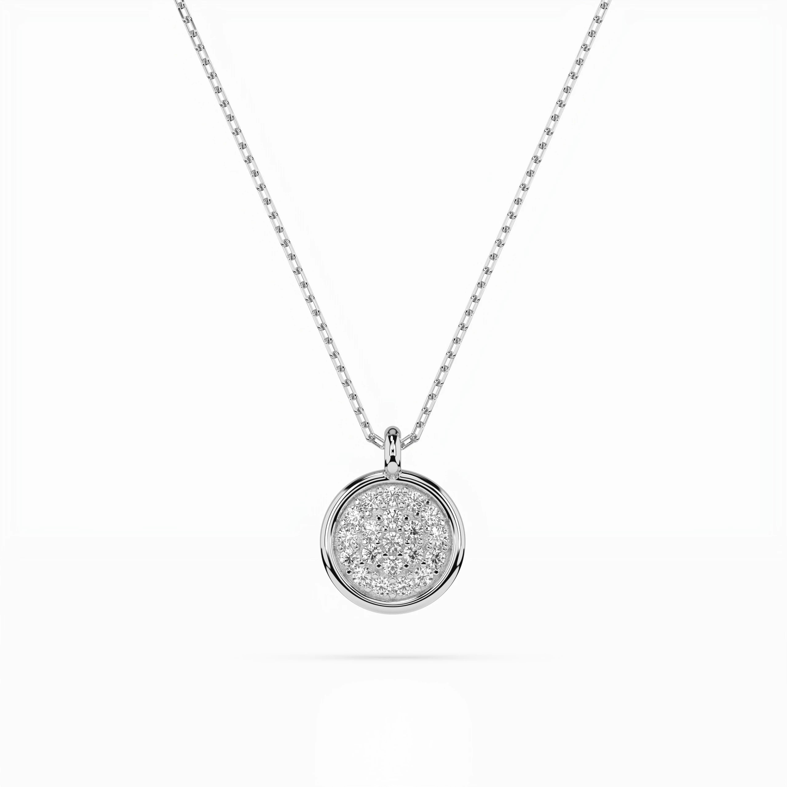 Illusion Necklace (Round), 0.12 ct — 104-10022