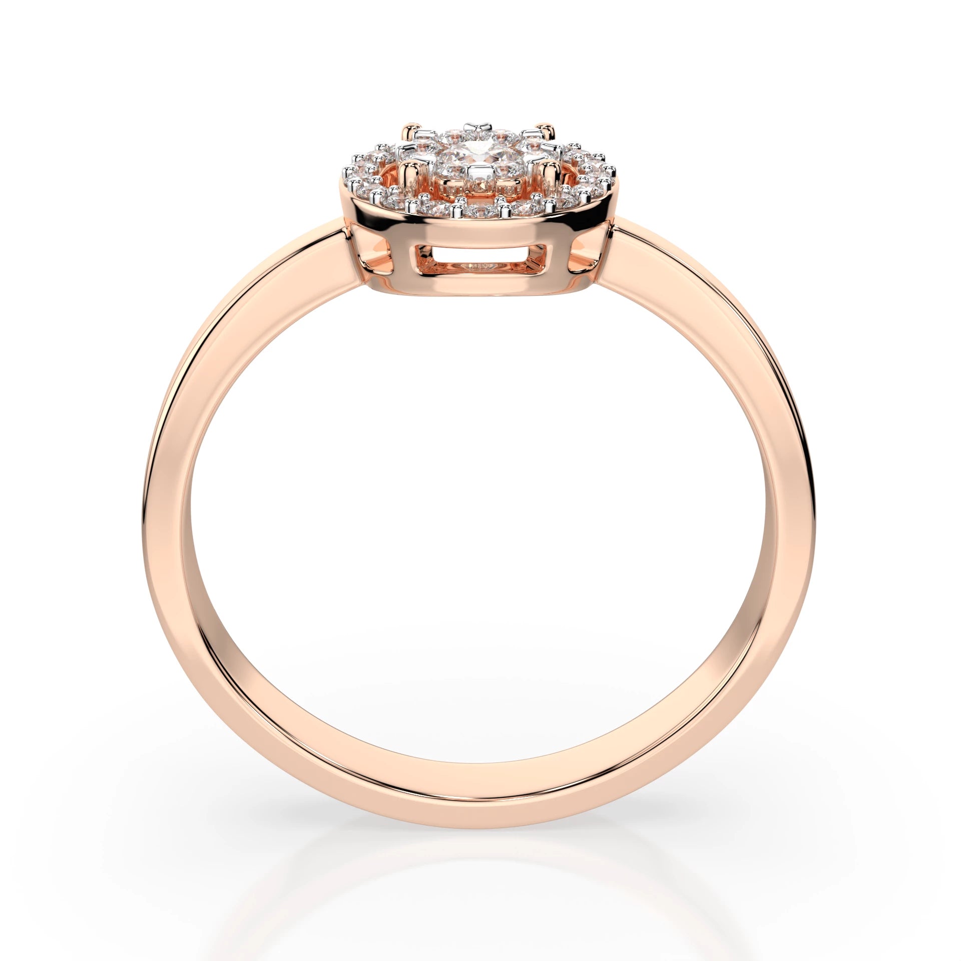 Illusion Ring (Round), 0.06 ct — 101-10018/1(2.5)