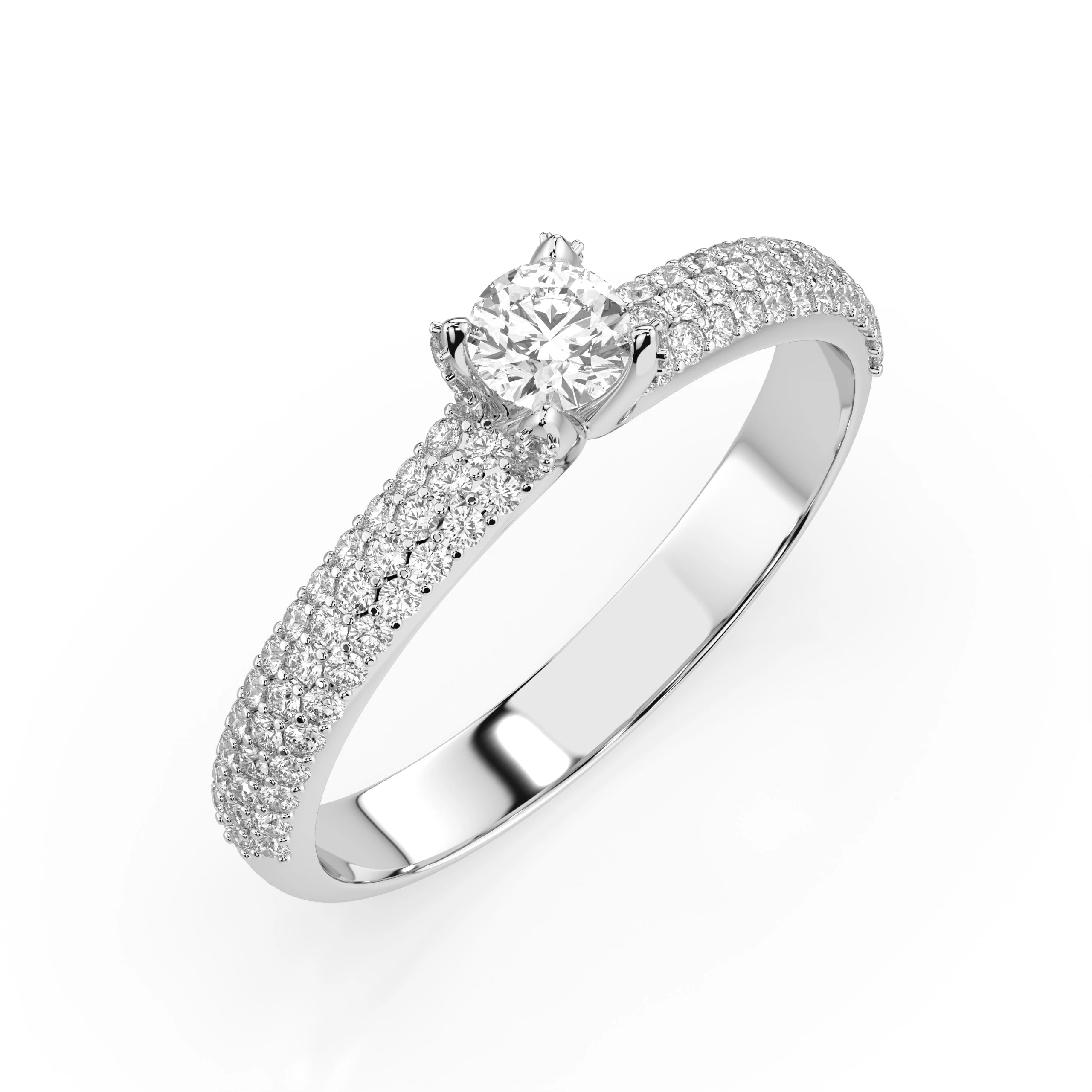 Solitaire Eternity Ring (Round), 0.17 ct — 101-10023