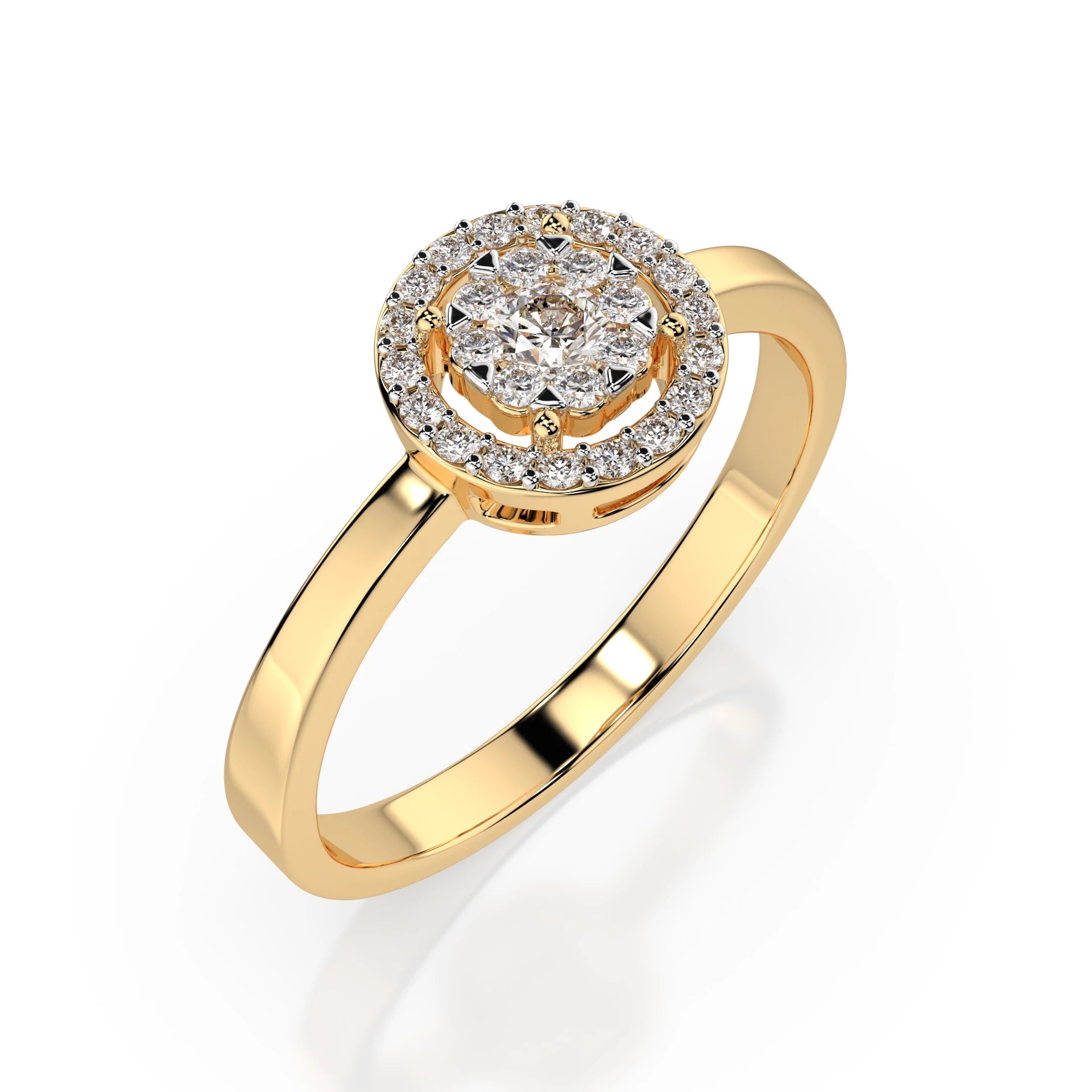 Illusion Ring (Round), 0.03 ct — 101-10018/1(2.0)