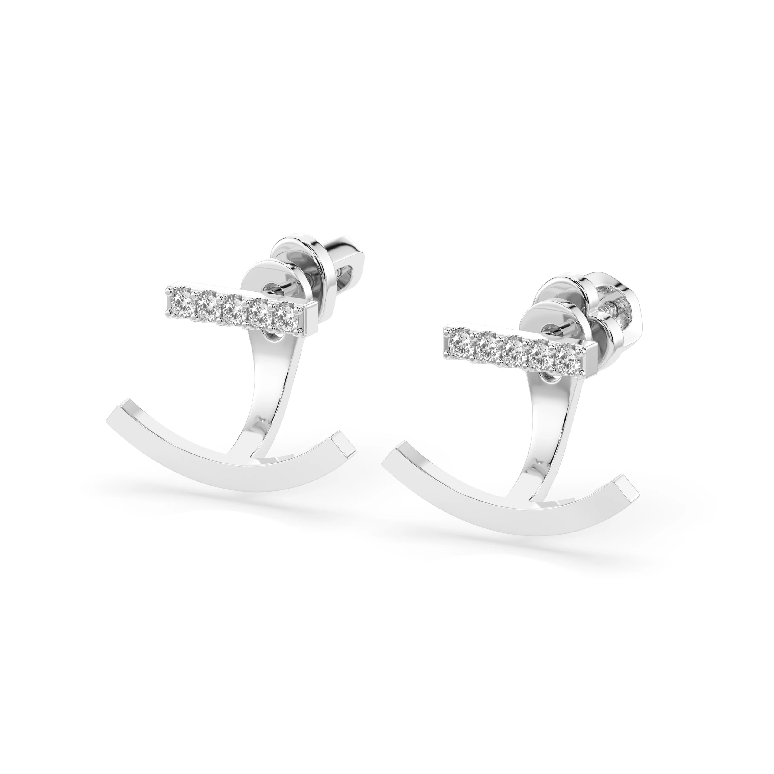 Minimalism Earring (Round), 0.15 ct — 102-10084