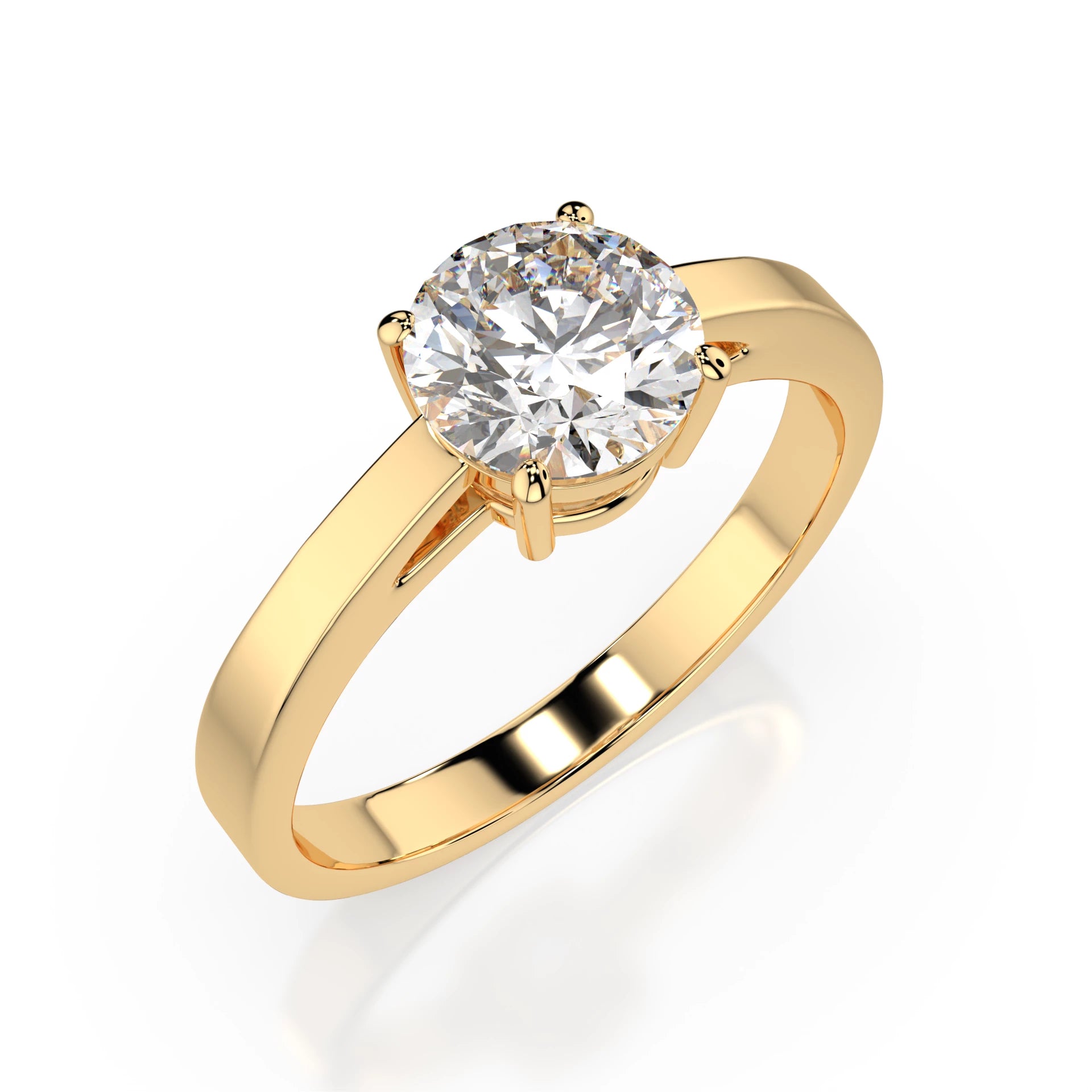 Solitaire Ring (Round), 1.0 ct — 101-10012/1(6.5)