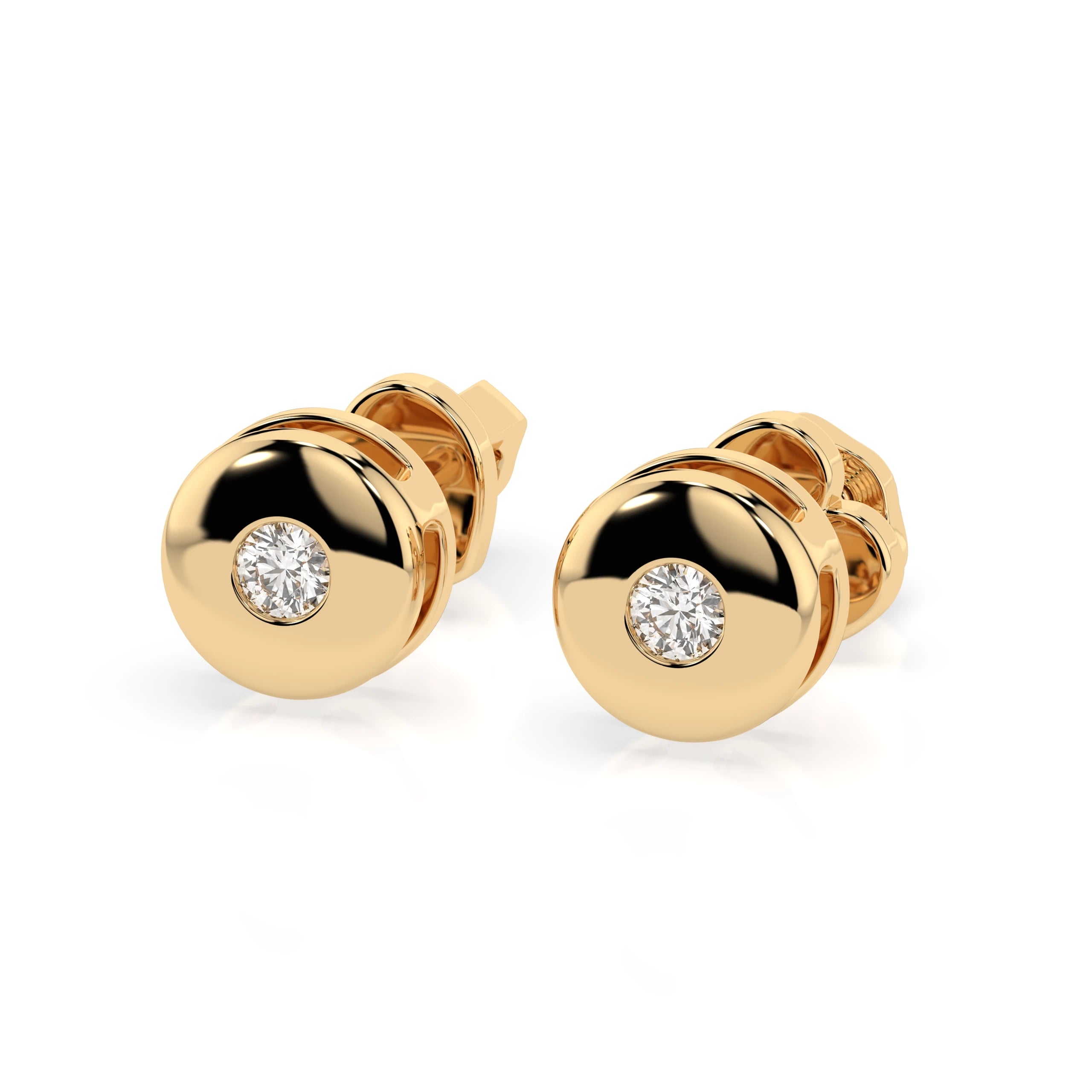 Solitaire Butterfly Earring (Round), 0.08 ct — 102-10048