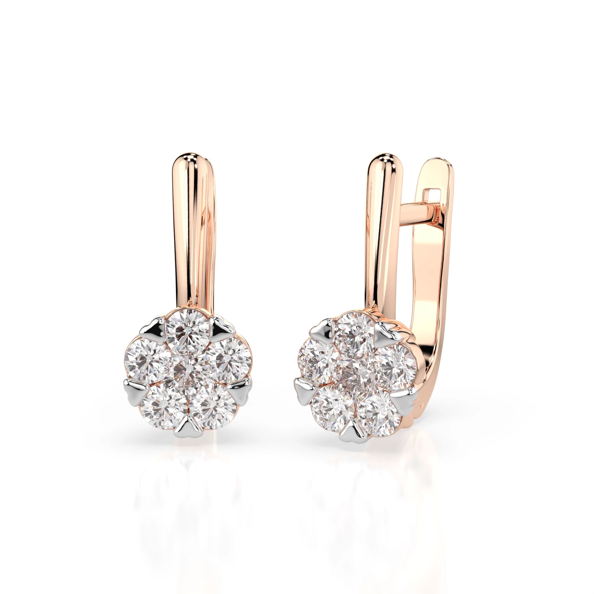 Illusion Earring (Round), 0.2 ct — 102-10015/1(3.0)