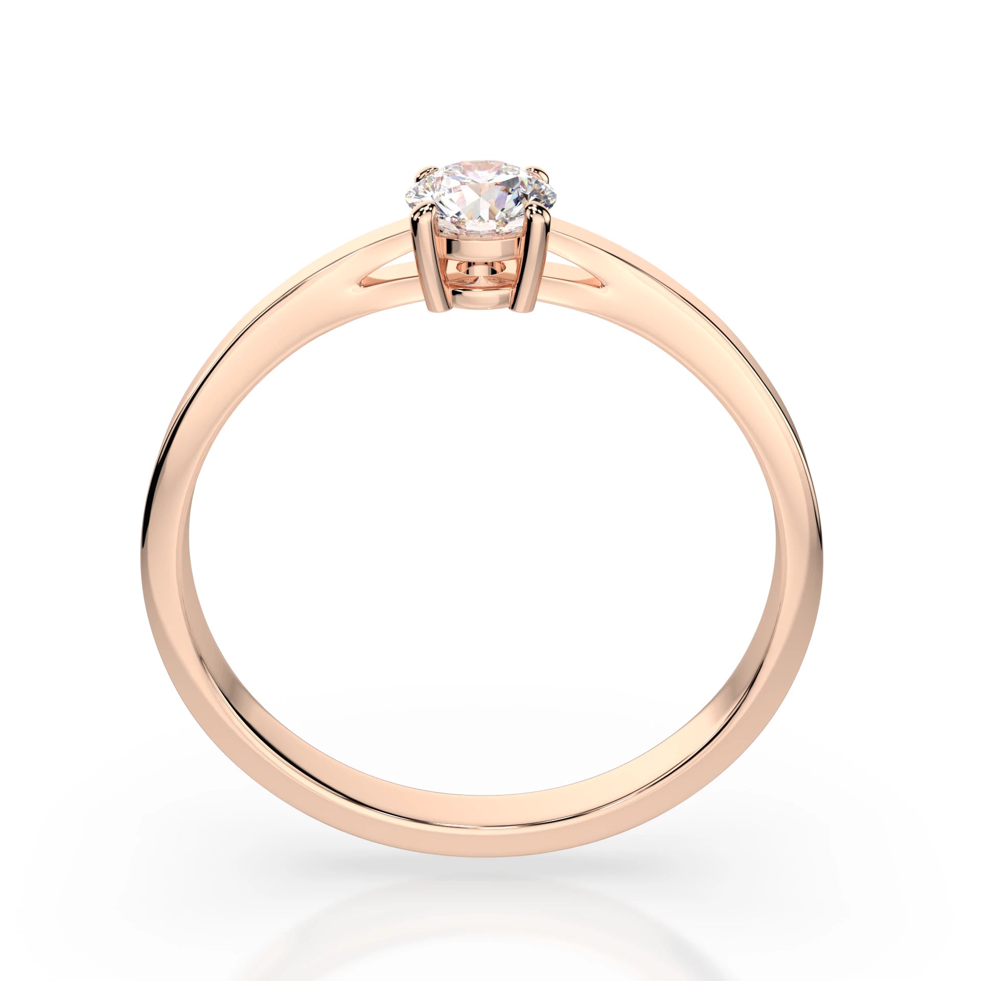 Solitaire Ring (Round), 0.3 ct — 101-10012/1(4.2)