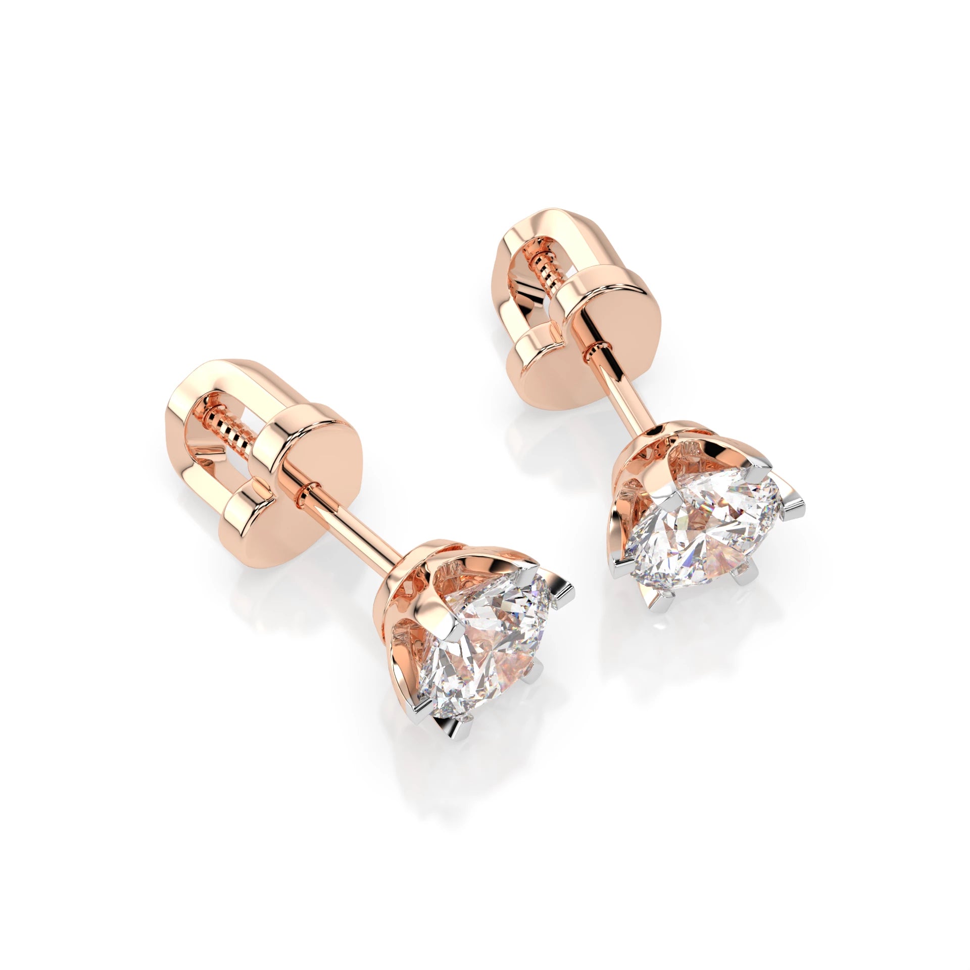 Solitaire Butterfly Earring (Round), 1.4 ct — 102-10040/1(5.7)