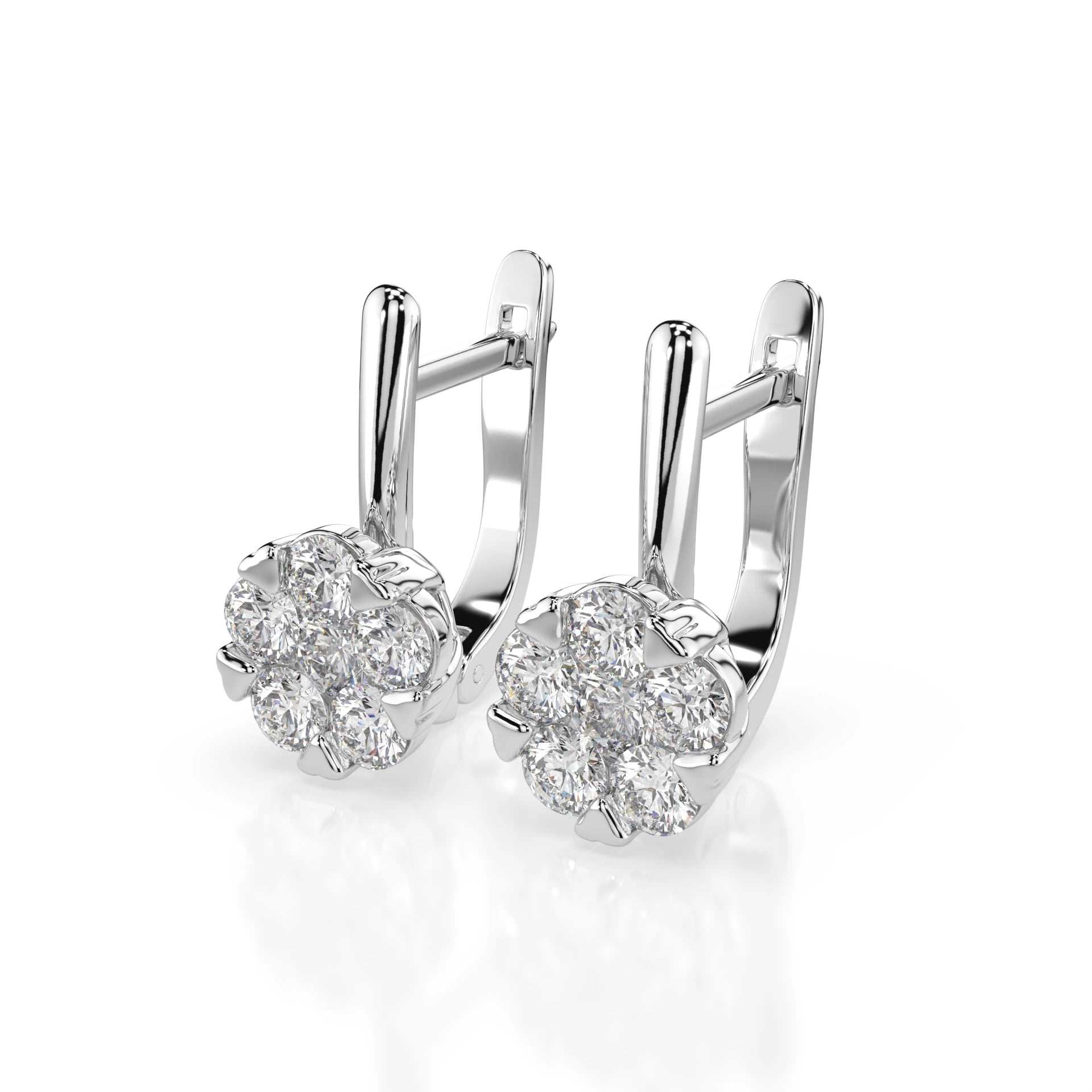 Illusion Earring (Round), 0.3 ct — 102-10015/1(3.4)