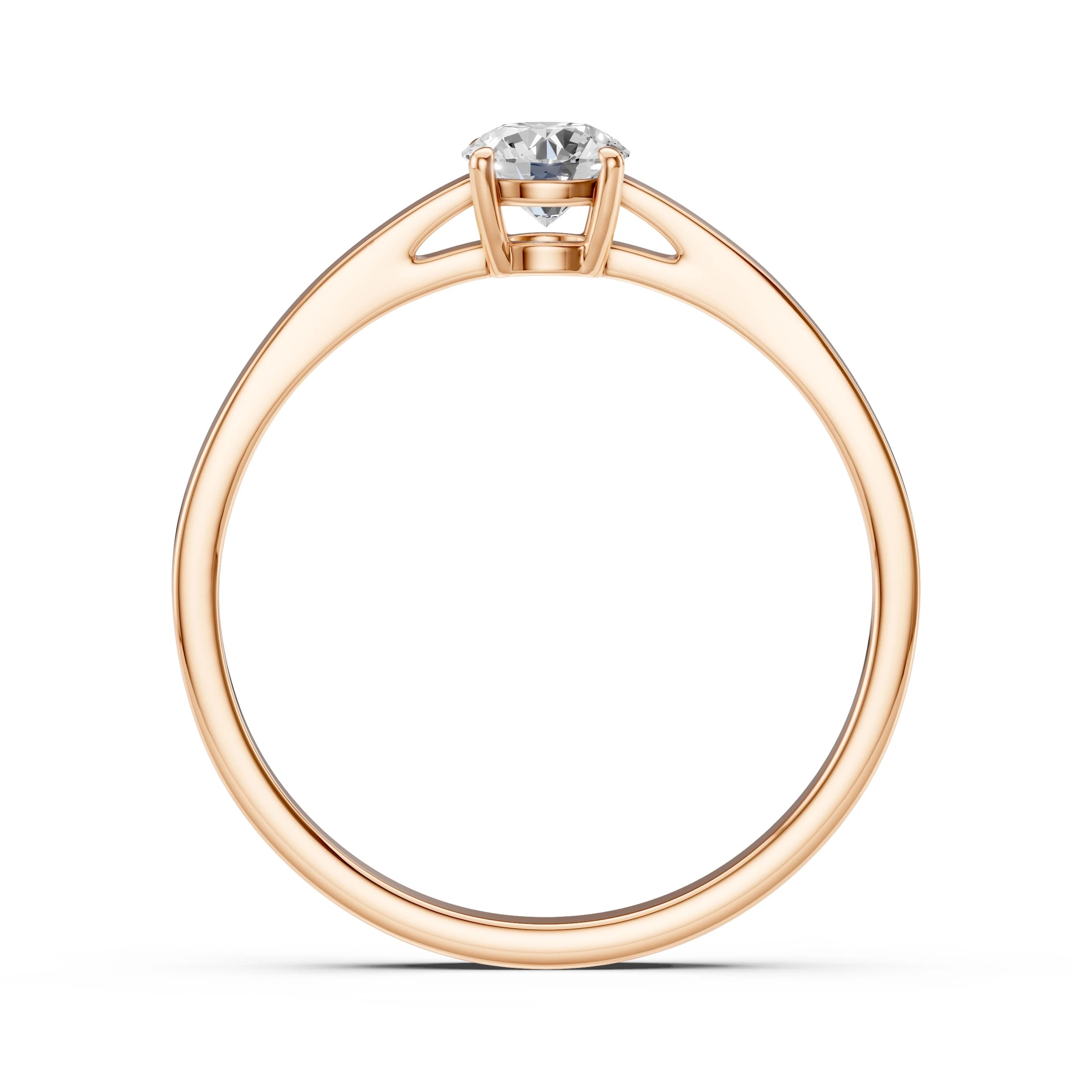 Solitaire Ring (Round), 0.45 ct — 101-10012/1(4.8)