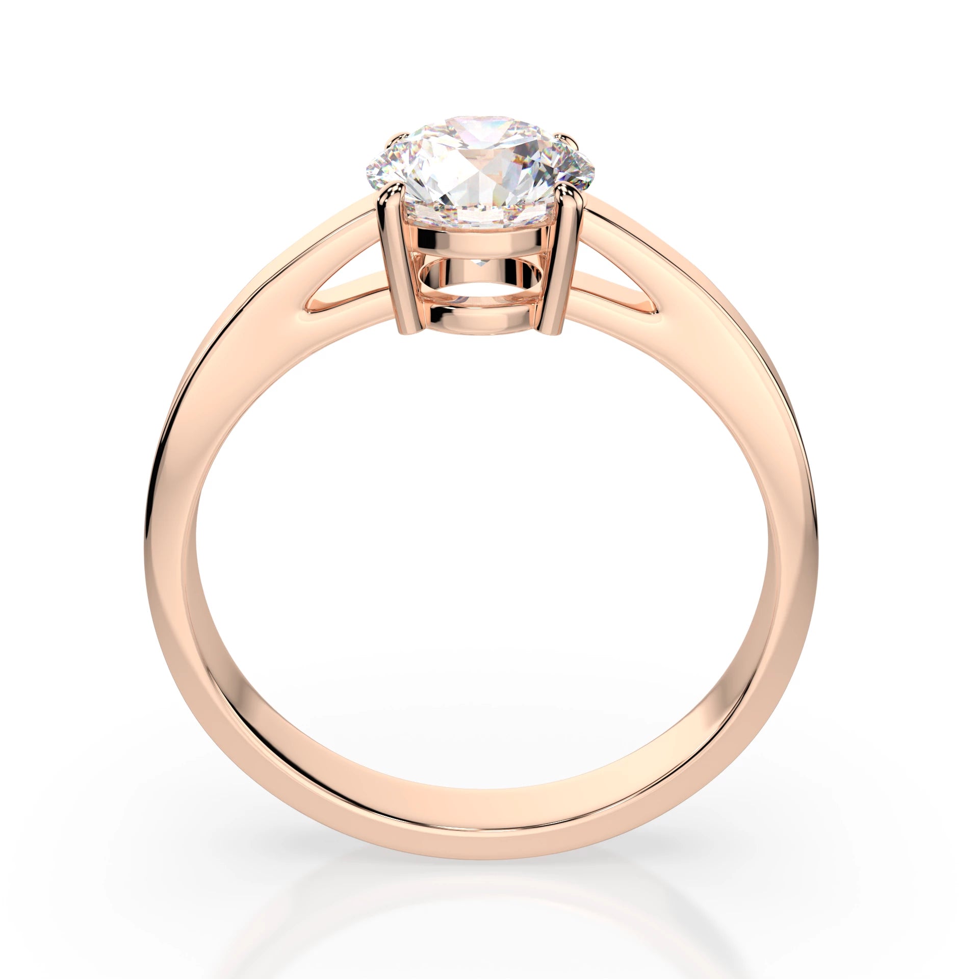 Solitaire Ring (Round), 1.0 ct — 101-10012/1(6.5)