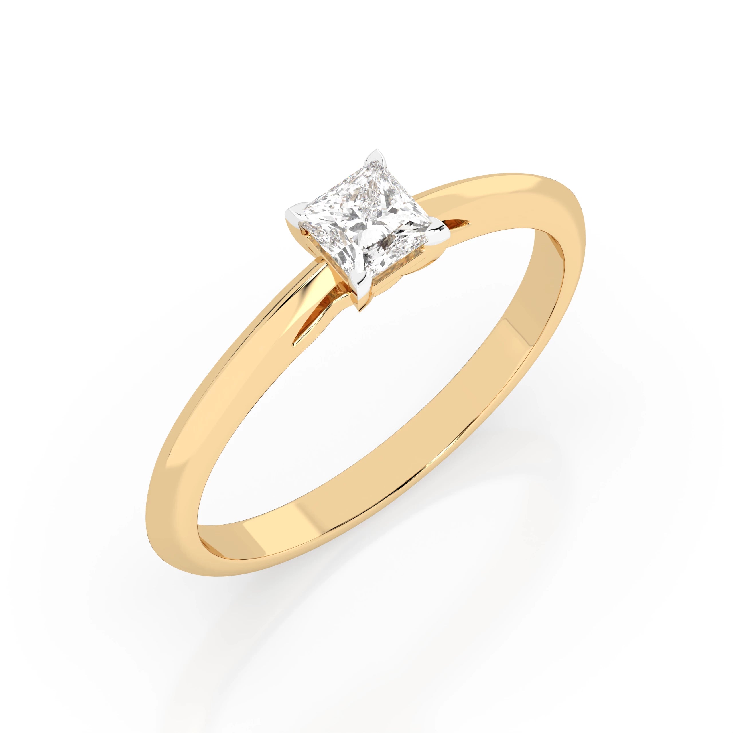 Solitaire Ring (Princess), 0.3 ct — 101-10190(0.30)PR