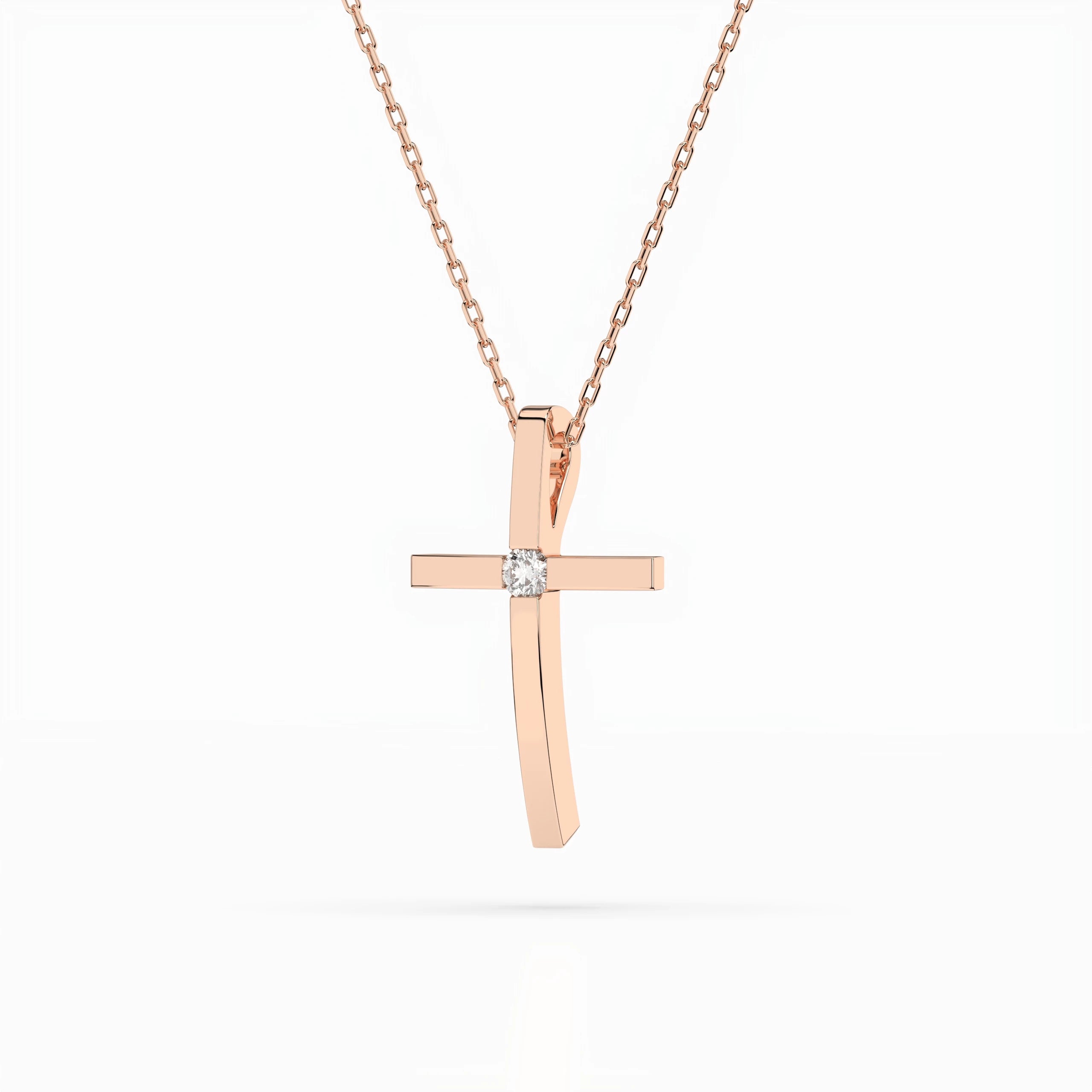Minimalism Necklace (Round), 0.03 ct — 104-10031